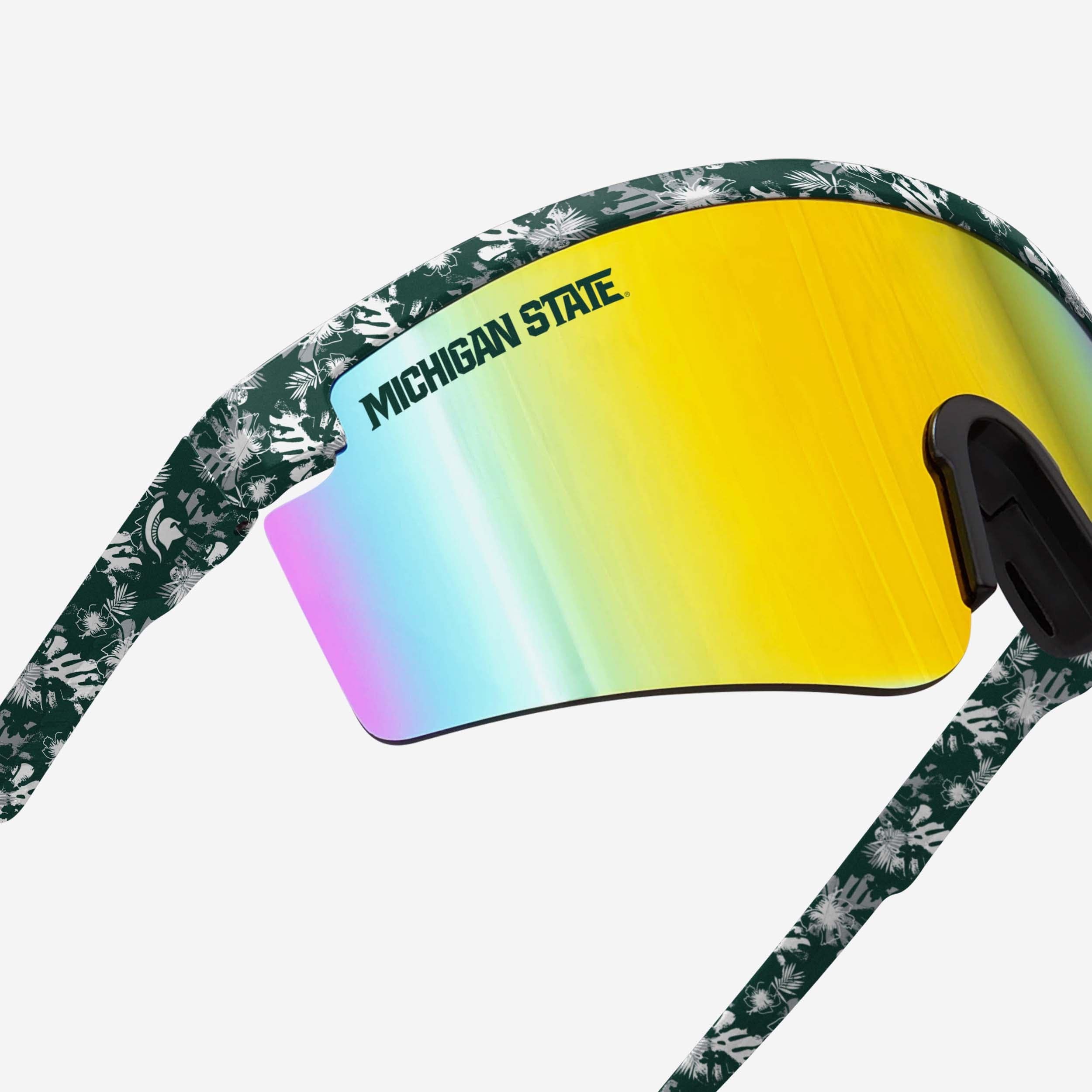 Michigan State Spartans Floral Oversized Sunglasses - Stylish Team Support