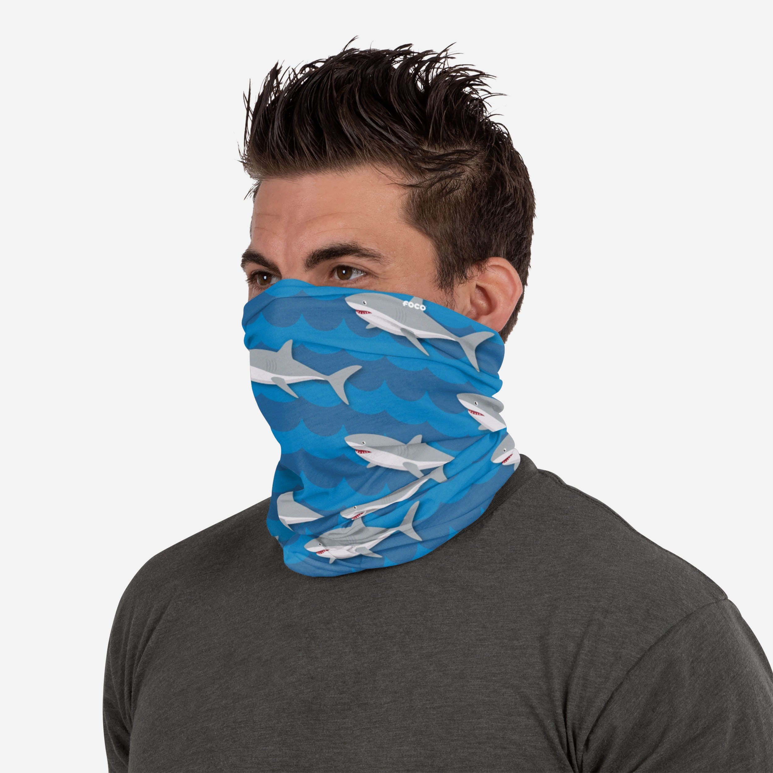 Cool Repeat Shark Gaiter Scarf - Must - Have Fashion Accessory