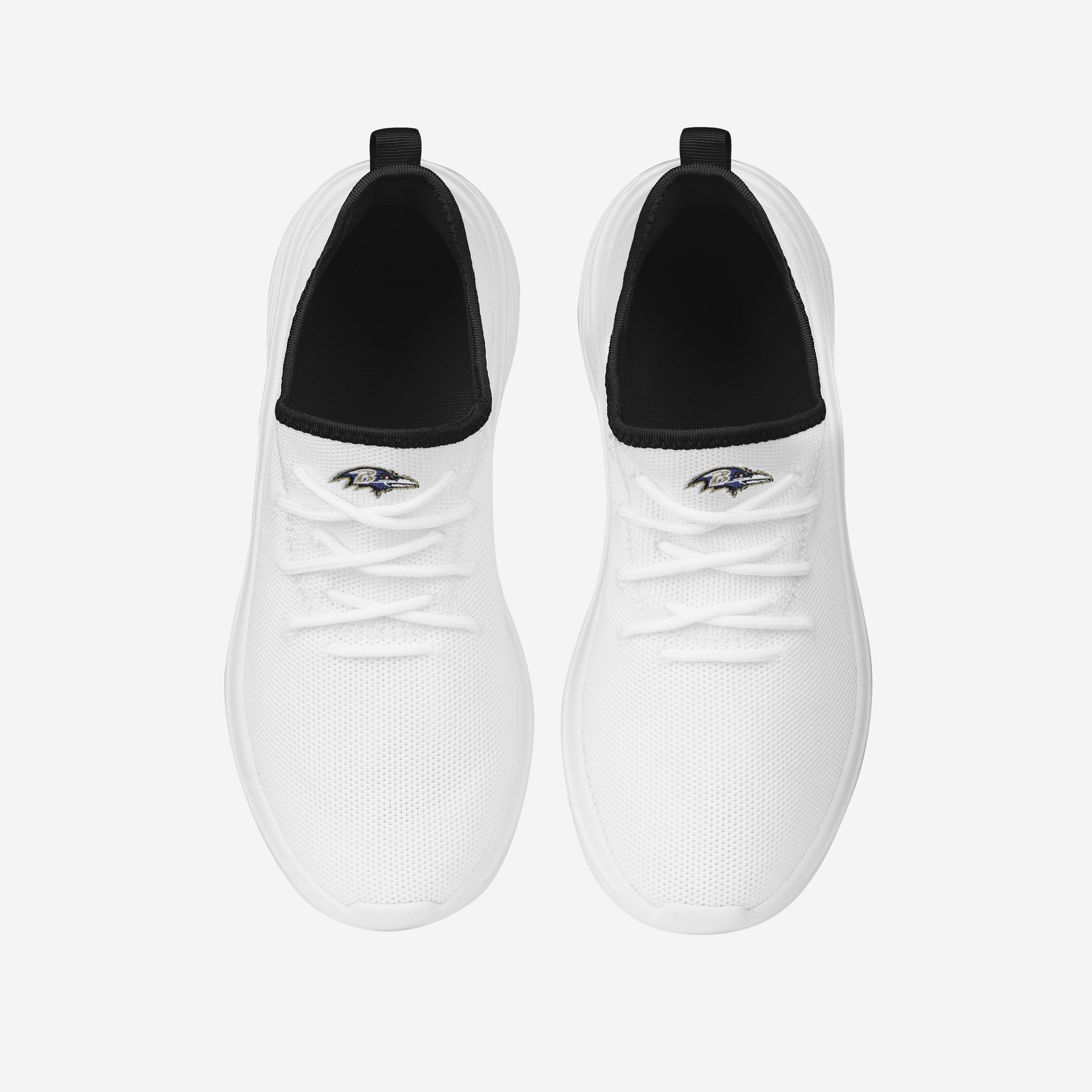 Baltimore Ravens Women's Stylish White Midsole Sneakers
