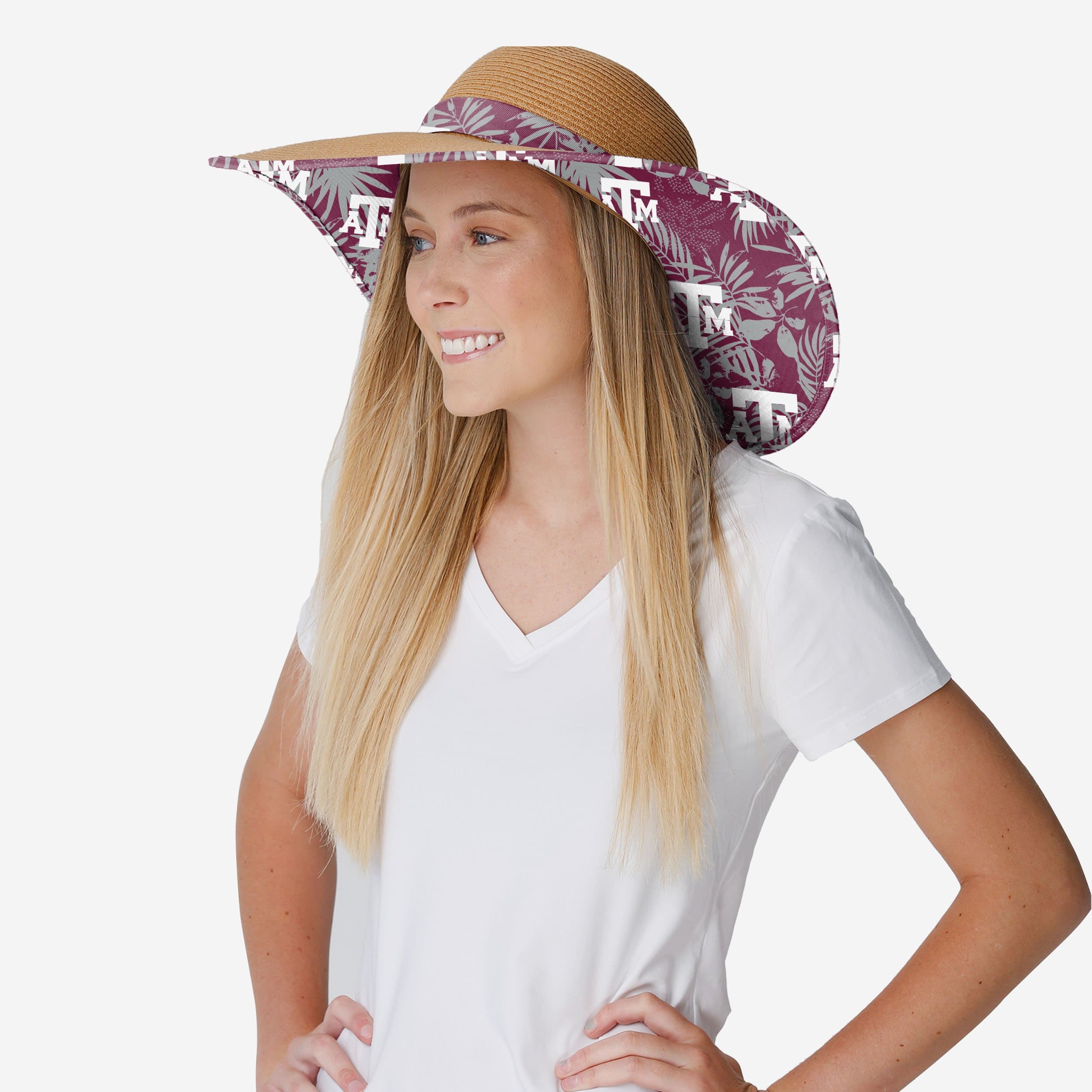 Texas A&M Aggies Women's Stunning Floral Straw Hat