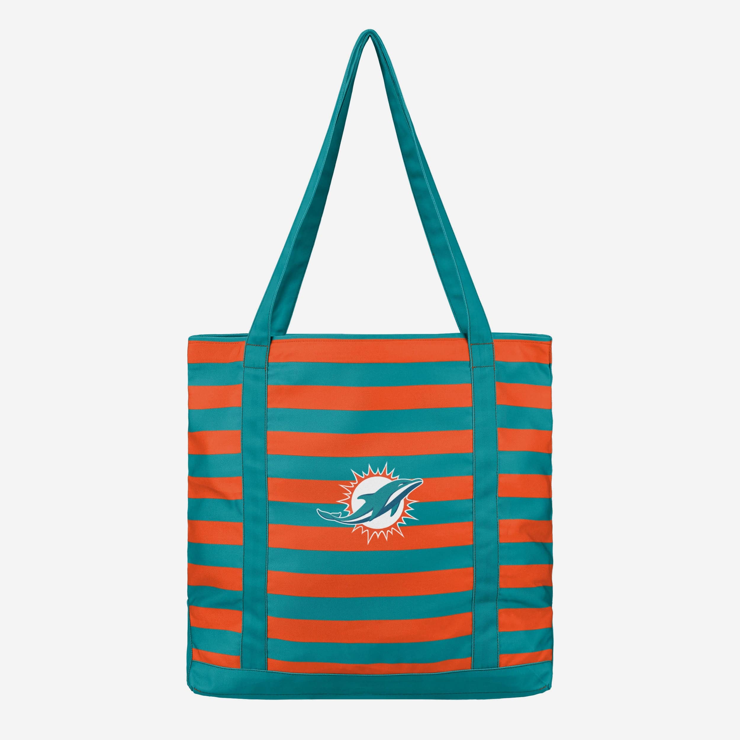Miami Dolphins Team Stripe Canvas Tote Bag - Show Your Fandom!