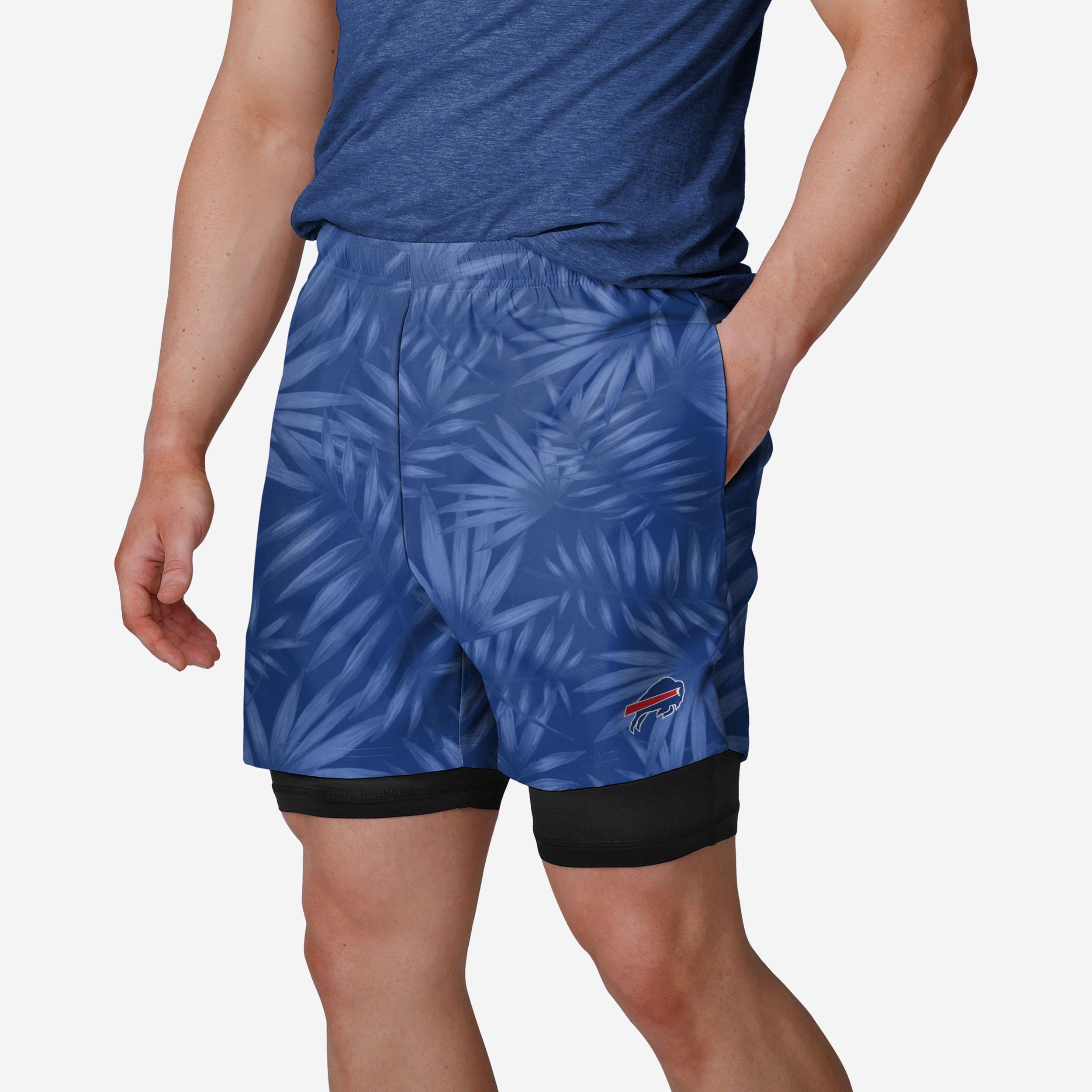 Buffalo Bills Floral Black Liner Shorts