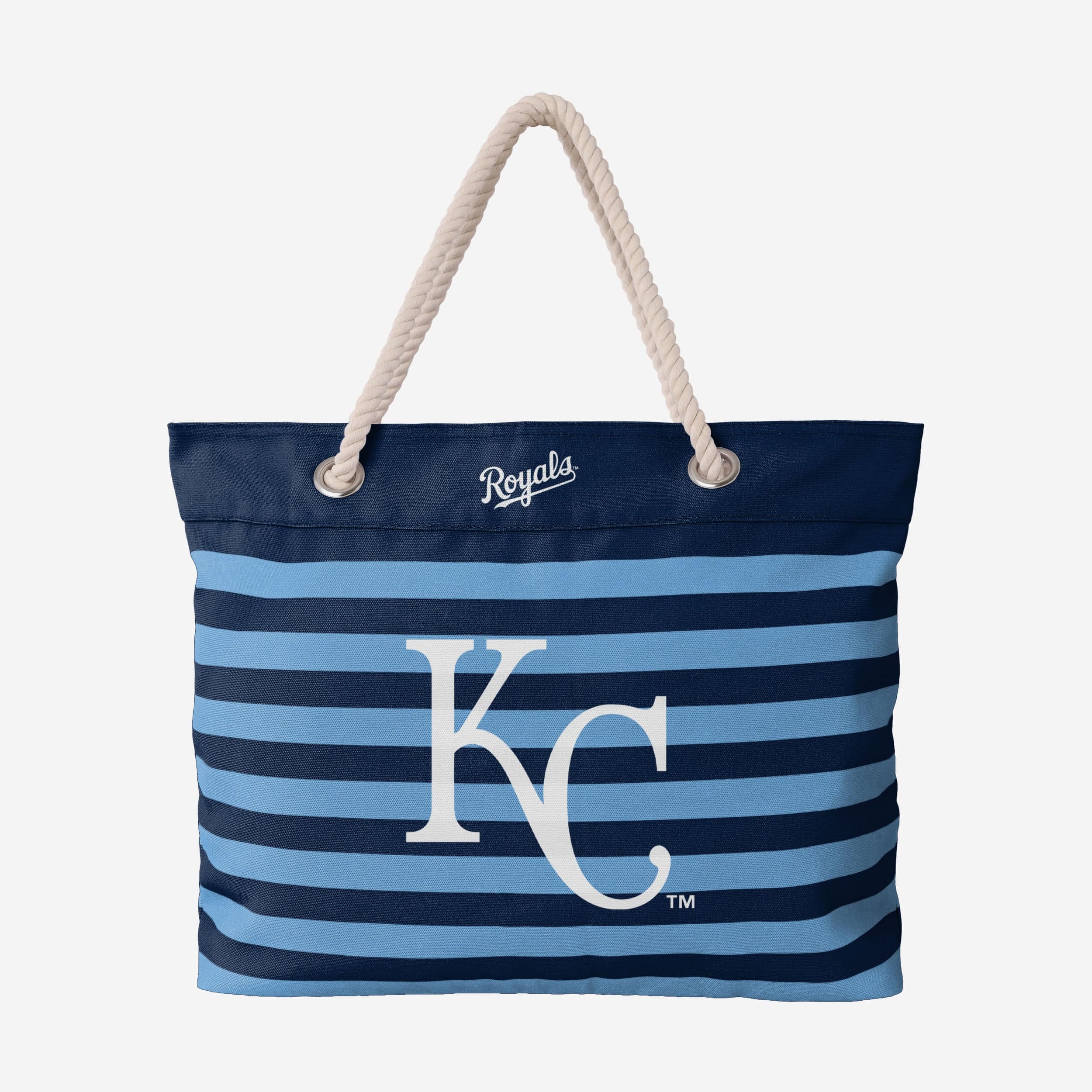 Show Your Team Spirit with the Kansas City Royals Nautical Stripe Tote Bag