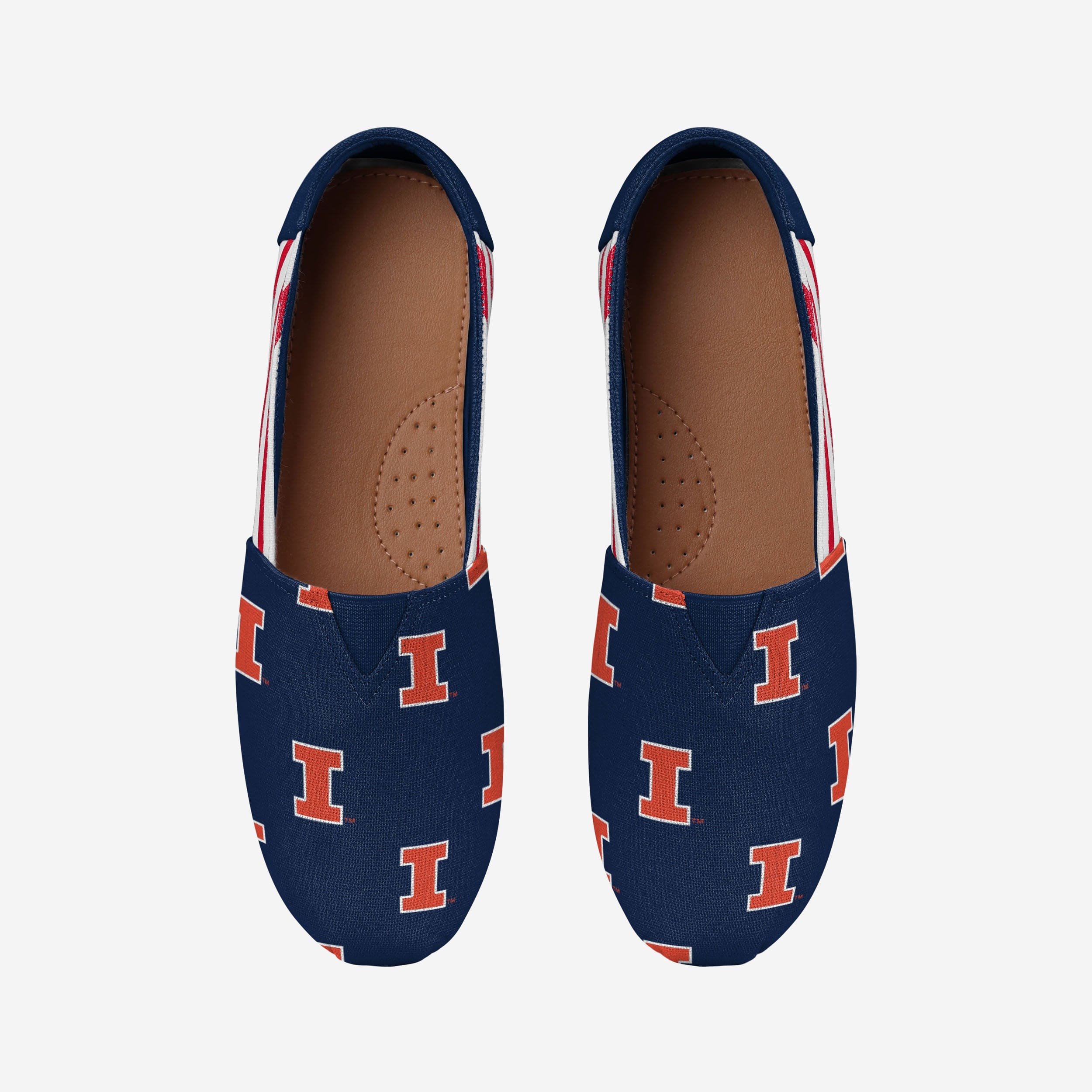 Illinois Fighting Illini Women's Stylish Stripe Canvas Shoes