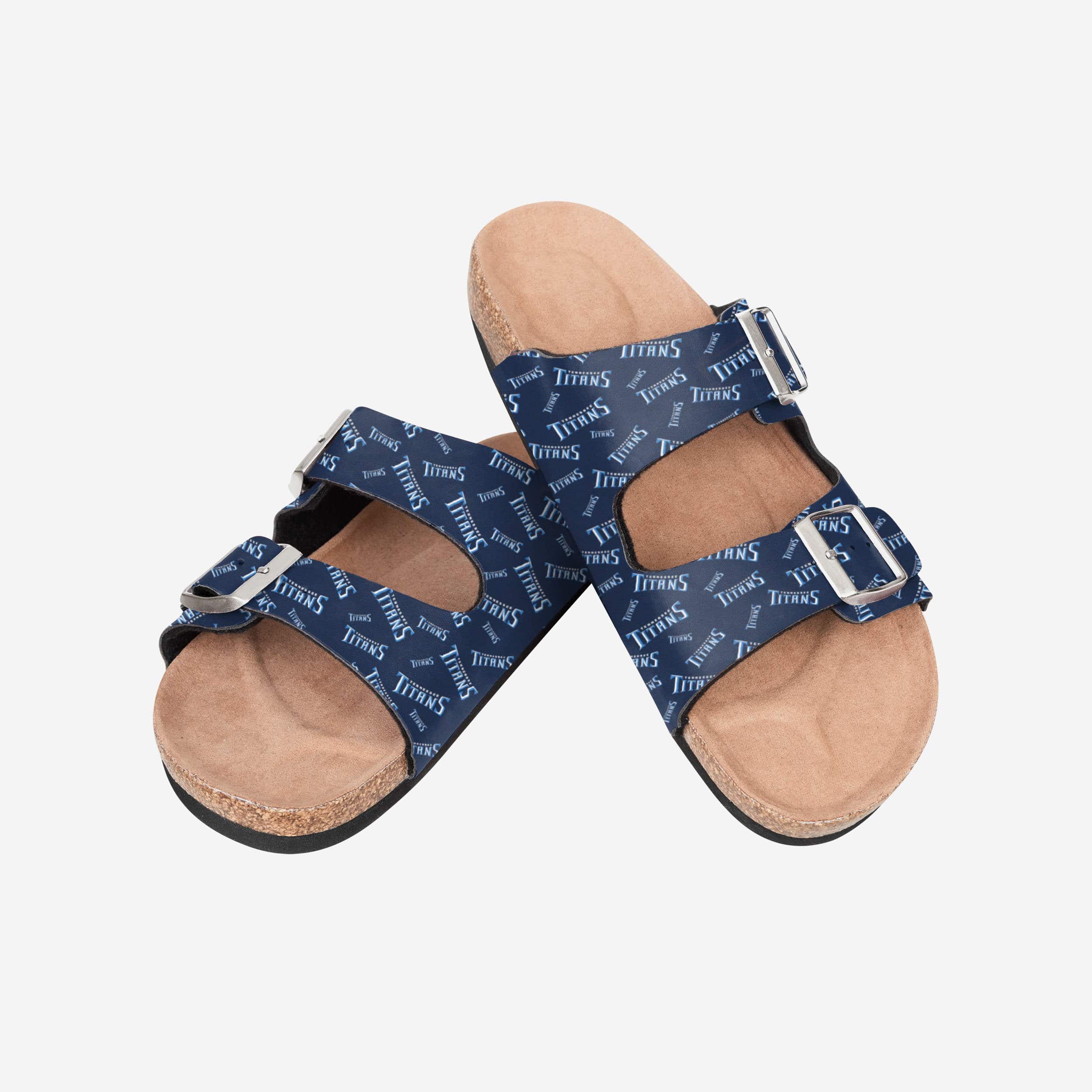 Tennessee Titans Women's Stylish Mini Print Double Buckle Sandals