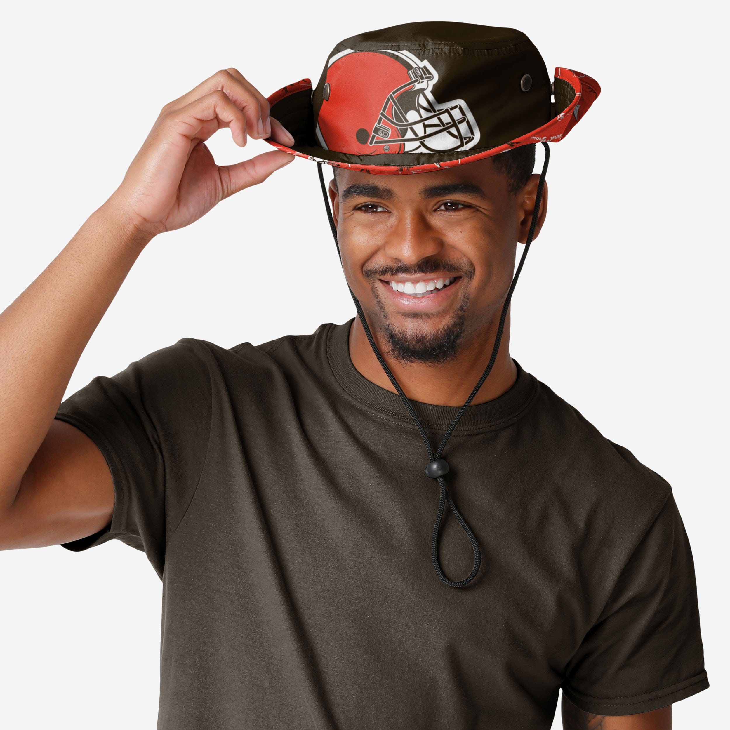 Cleveland Browns Stylish Cropped Big Logo Hybrid Boonie Hat