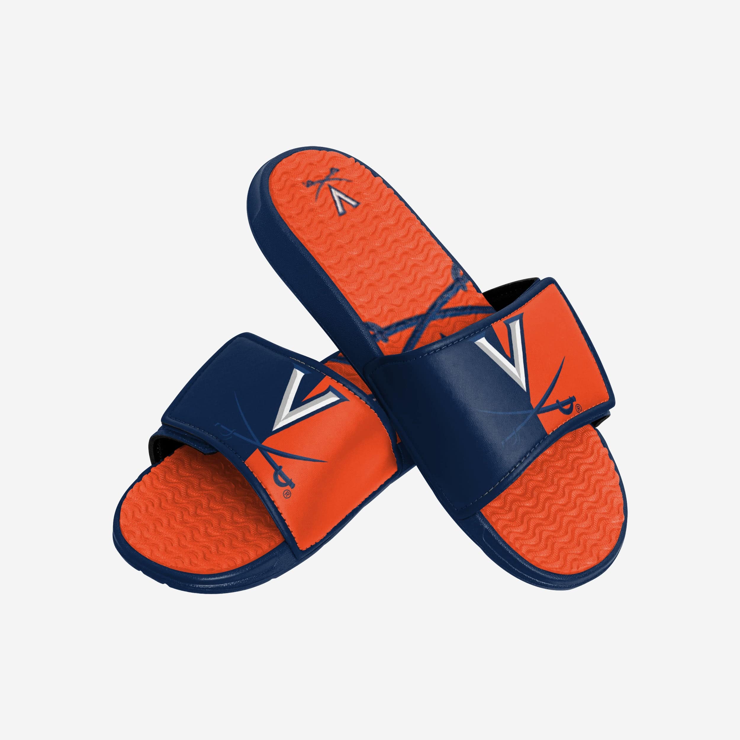 Virginia Cavaliers Colorblock Big Logo Gel Slides - Show Your Team Spirit!