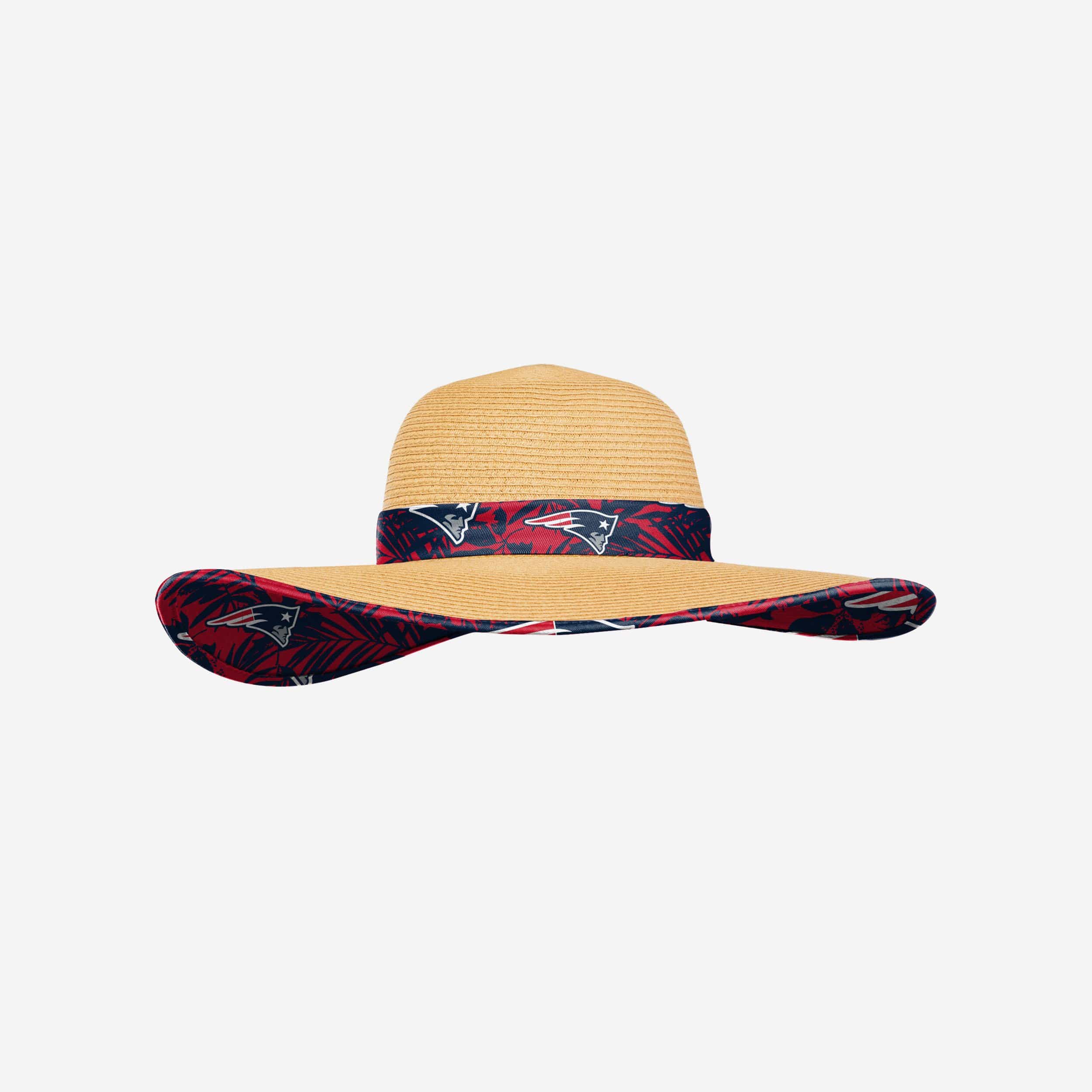 New England Patriots Women's Floral Straw Hat - The Ultimate Summer Fan Accessory
