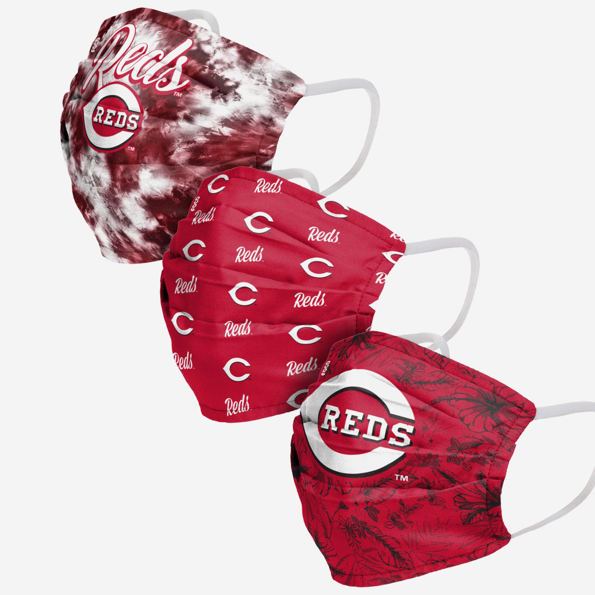 Cincinnati Reds Women's Matchday 3-Pack Fashion Face Covers - Show Your Team Spirit!