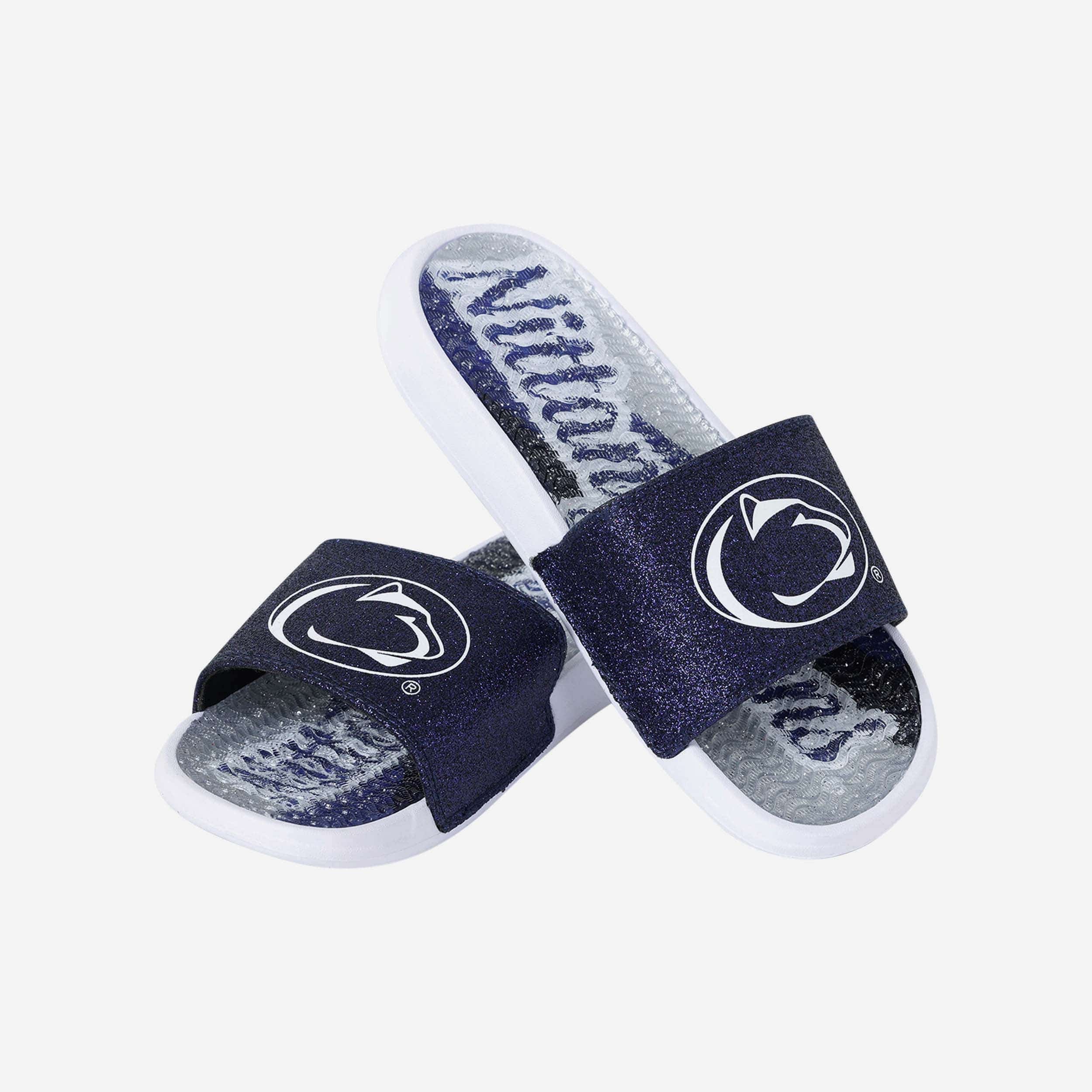 Penn State Nittany Lions Women's Shimmering Gel Slides - Sparkle with Team Spirit!