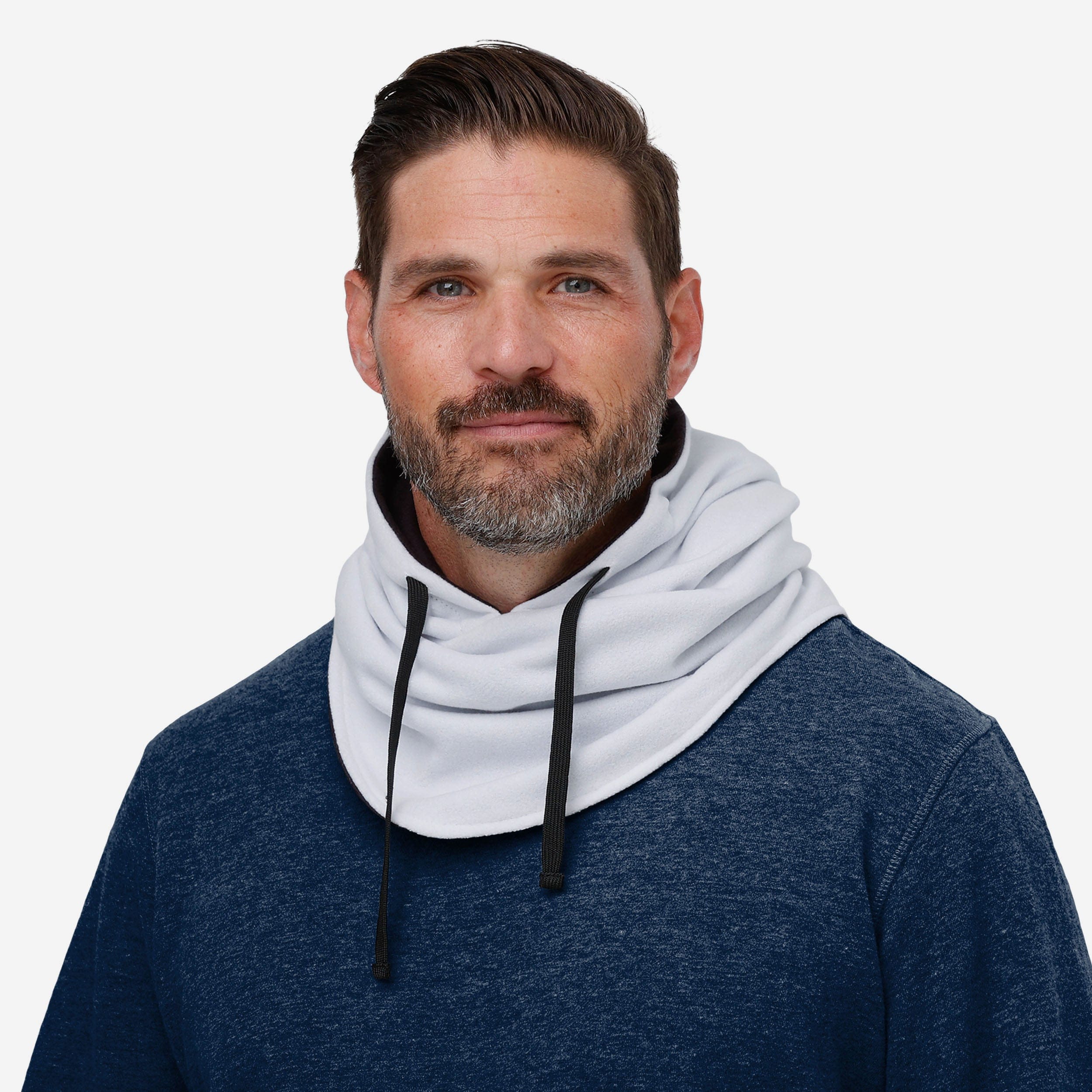New England Patriots Stunning White Drawstring Hooded Gaiter - Must - Have for Fans