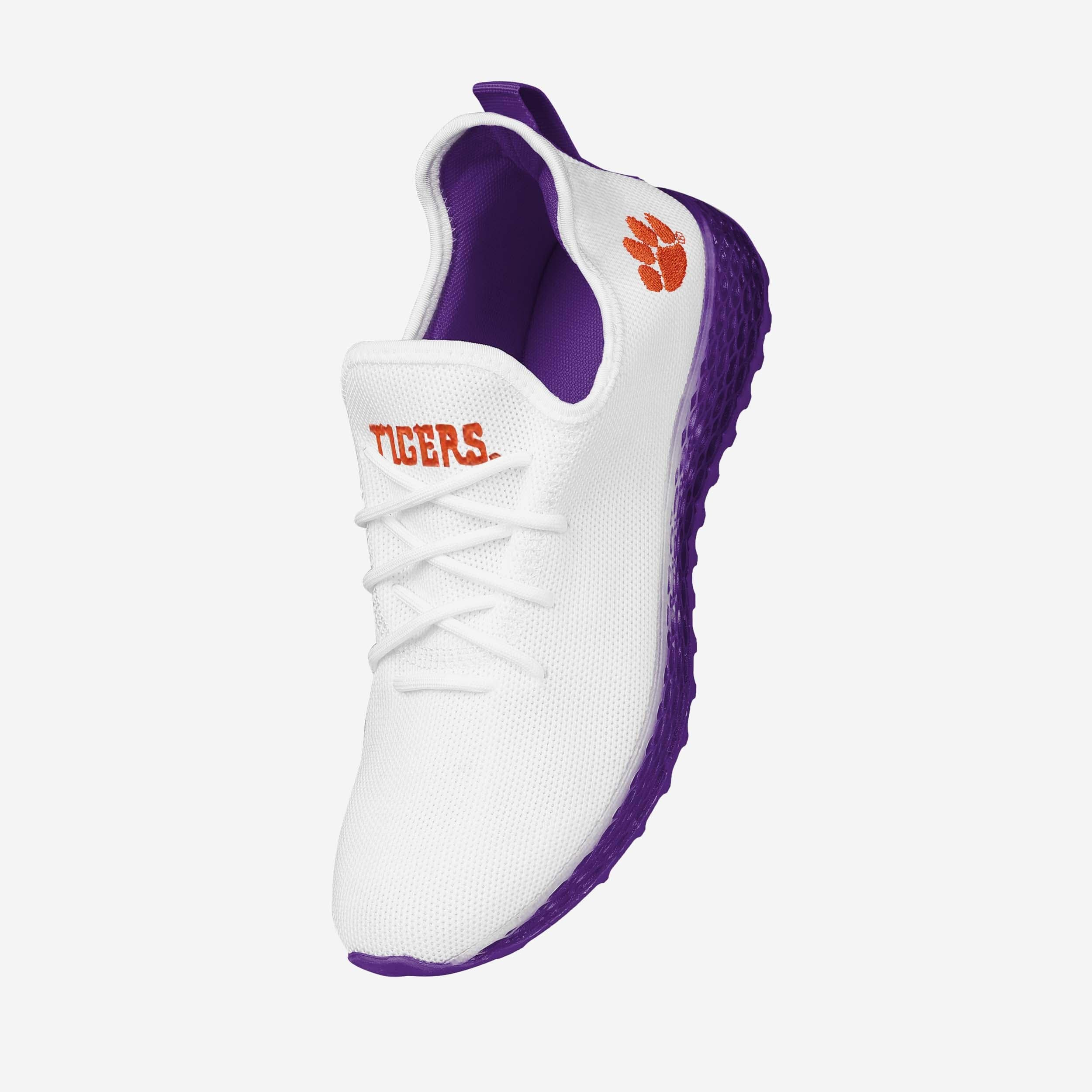 Clemson Tigers Gradient Midsole White Game-Day Sneakers