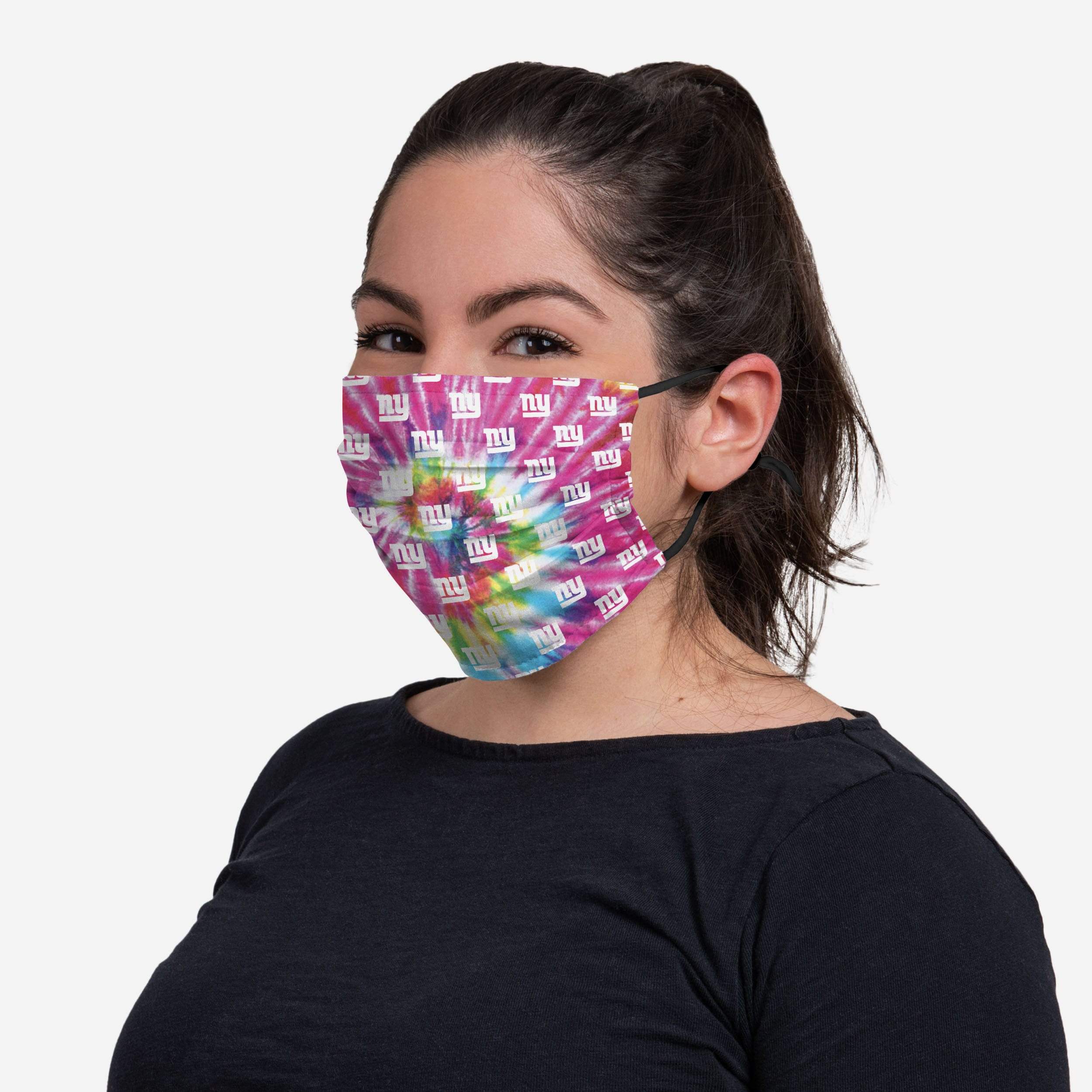 New York Giants Pastel Tie-Dye Adjustable Face Cover - Show Your Team Spirit!