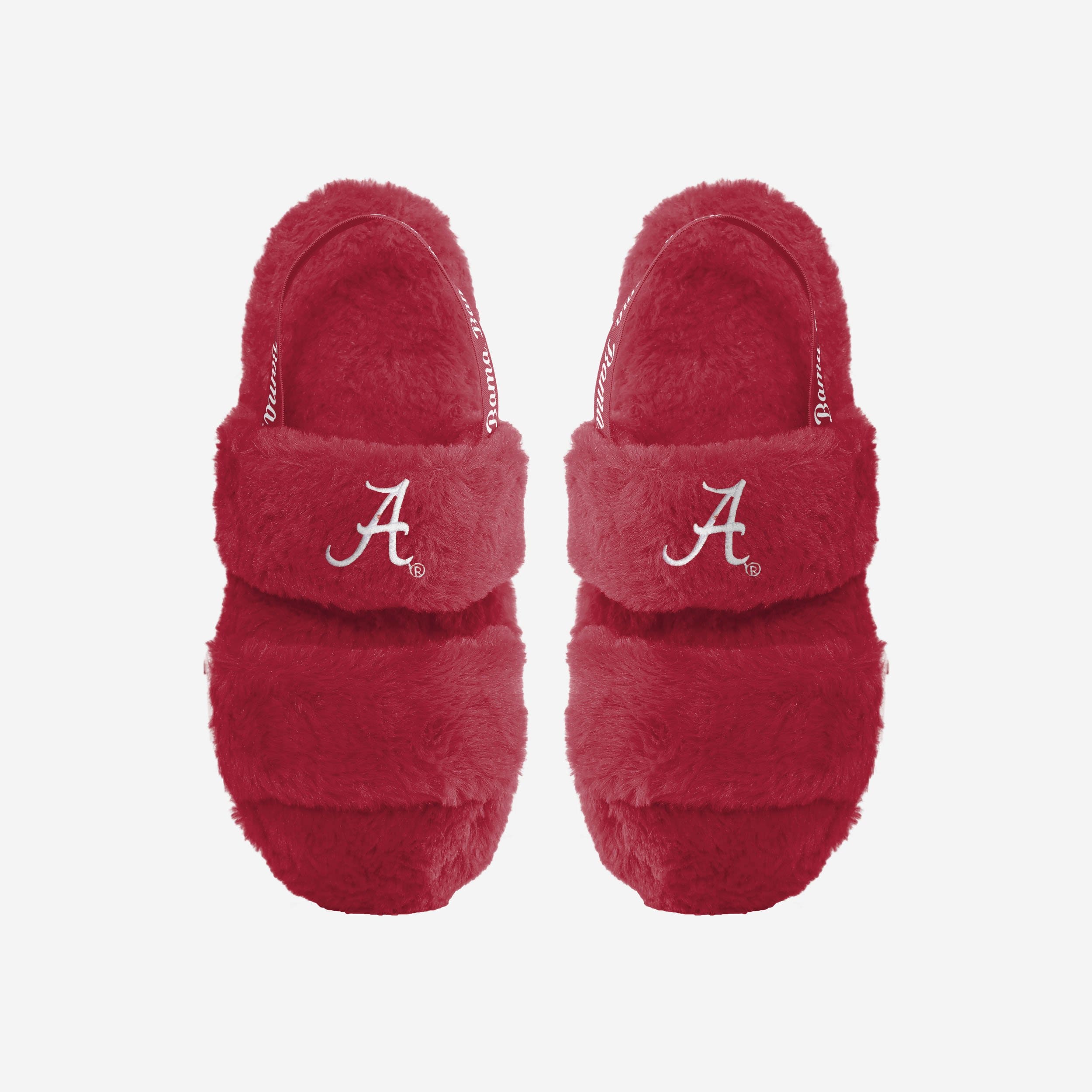 Alabama Crimson Tide Women's Stylish Heel Strap Wordmark Fur Slides