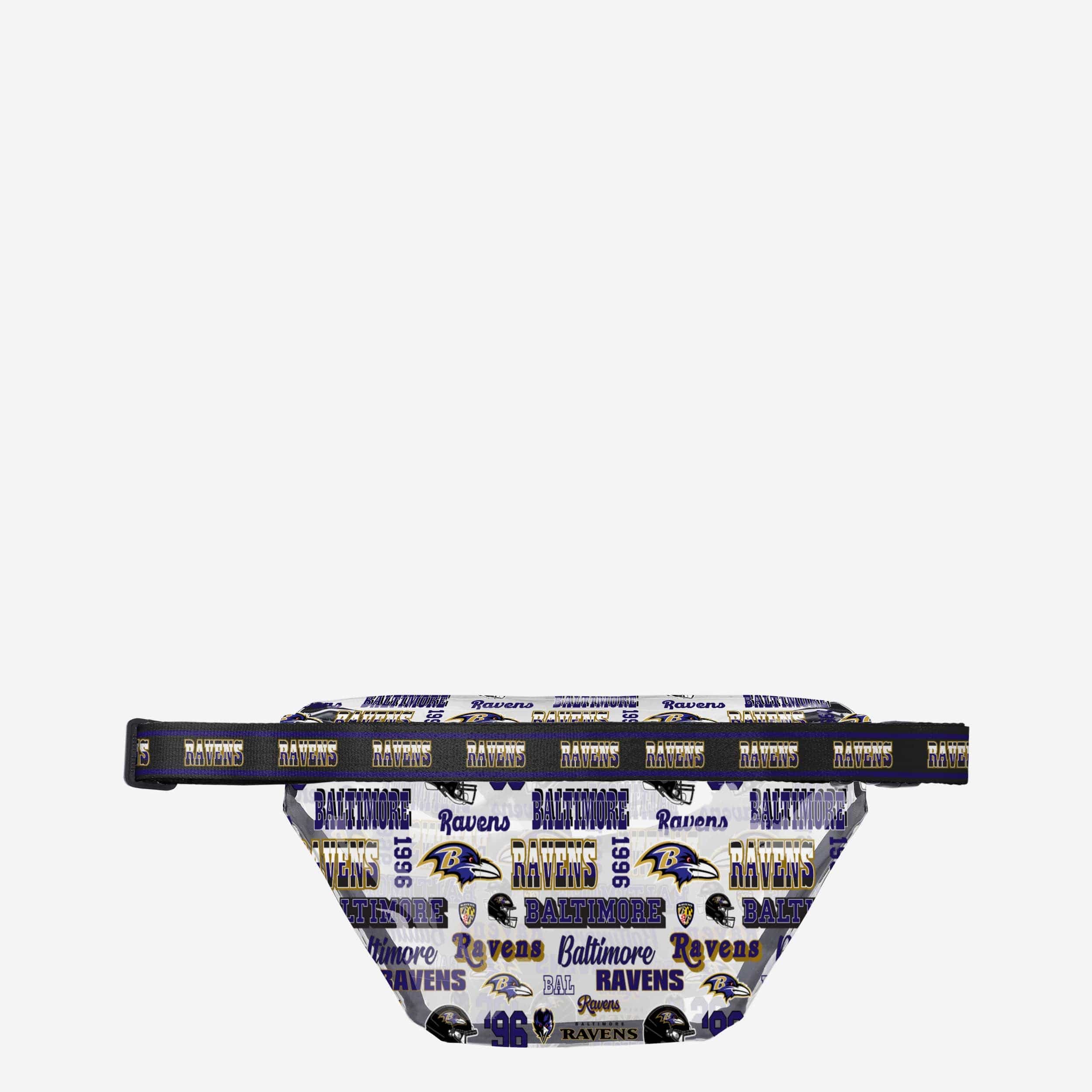 Baltimore Ravens Retro Print Clear Fanny Pack - A Must - Have for Fans!