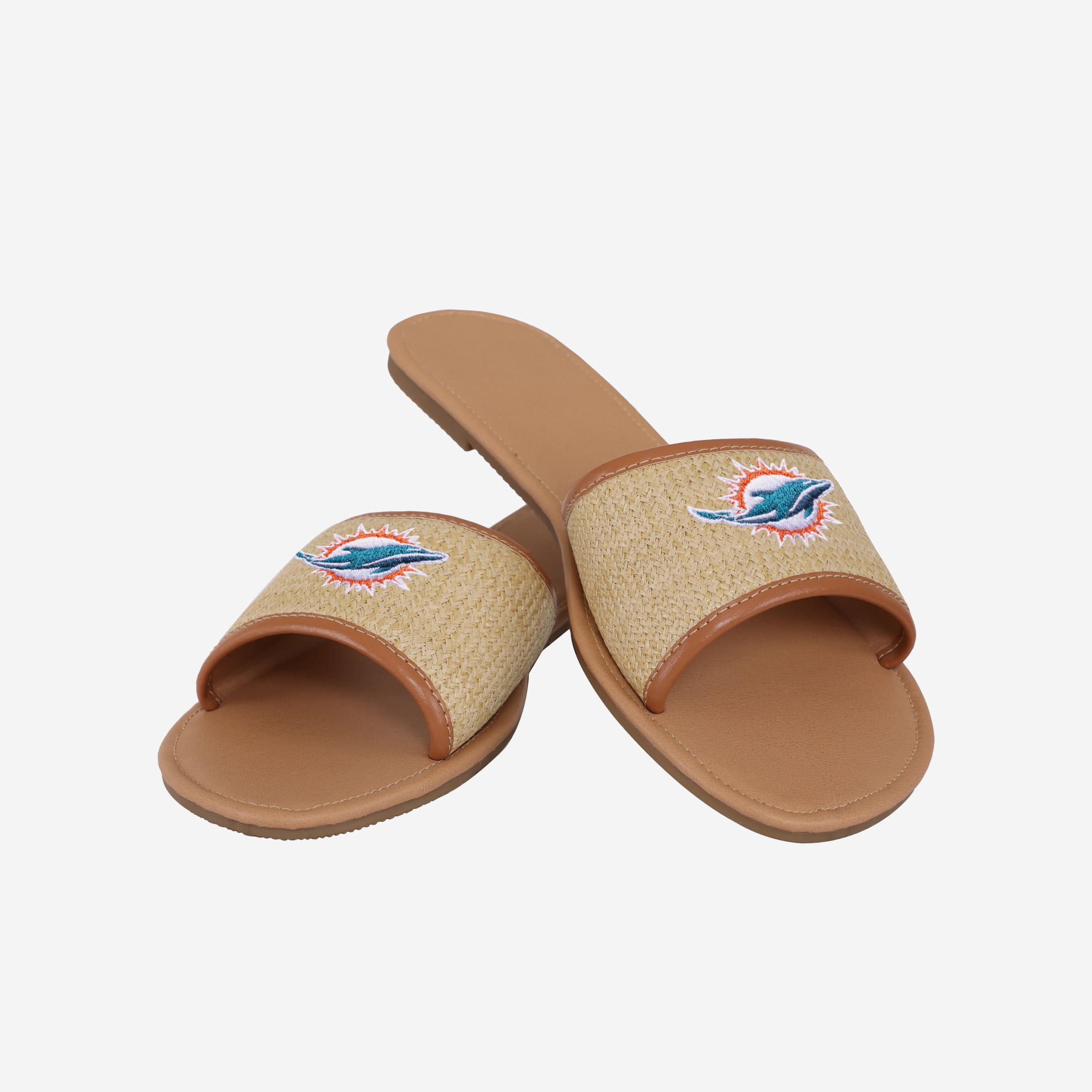 Miami Dolphins Women's Stylish Straw Slides