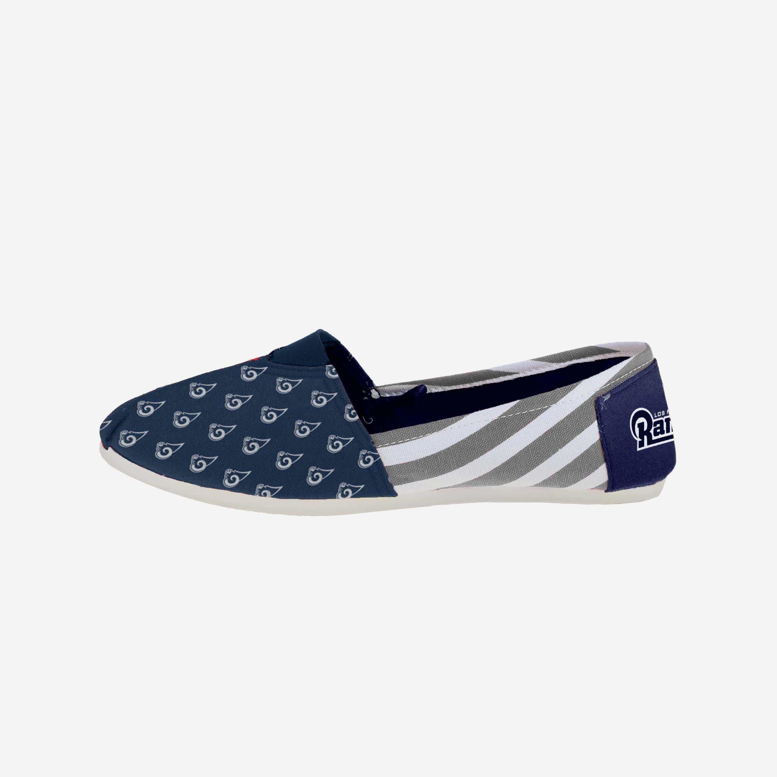 Gorgeous Los Angeles Rams Women's Stripe Canvas Shoes