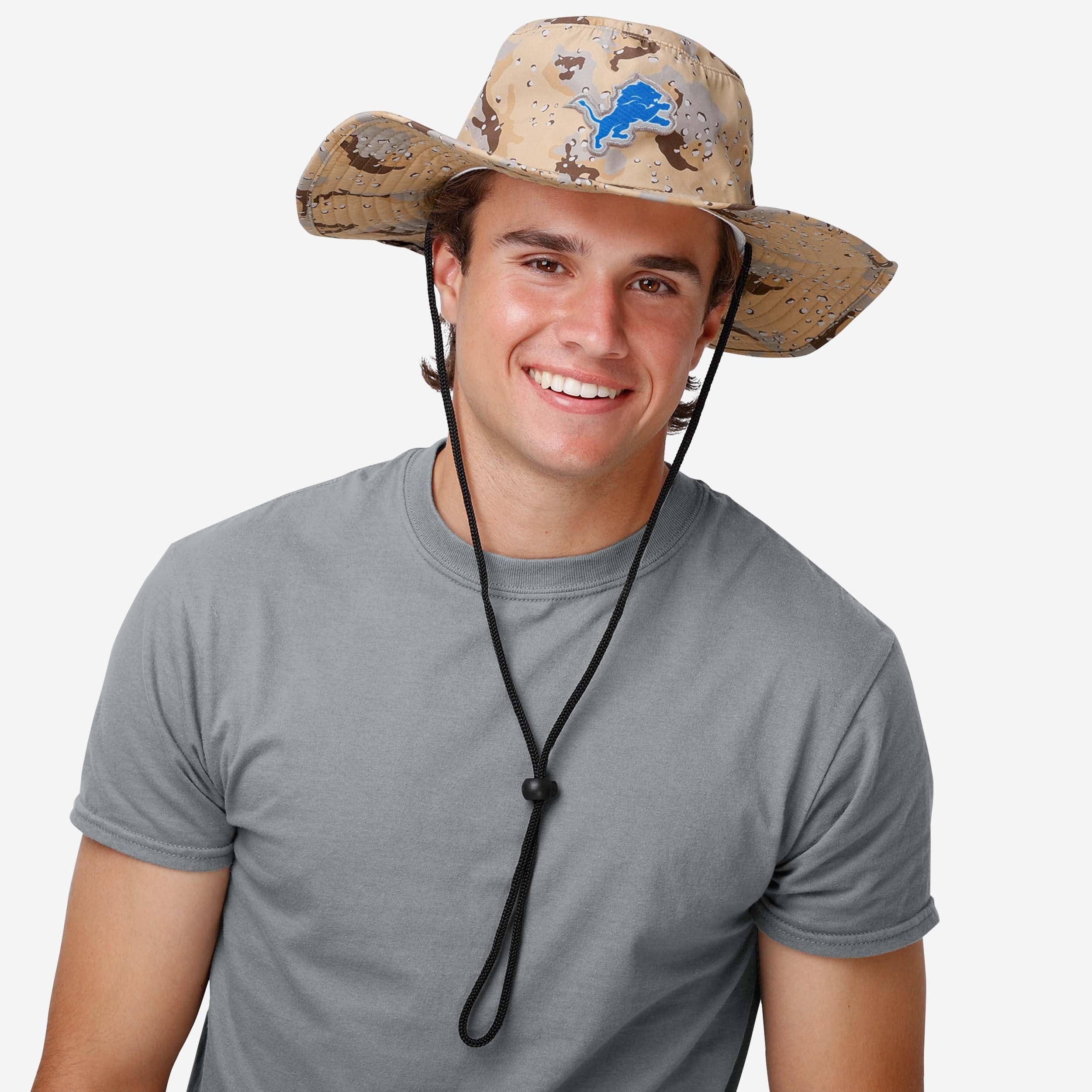 Detroit Lions Dark Desert Camo Stylish Boonie Hat