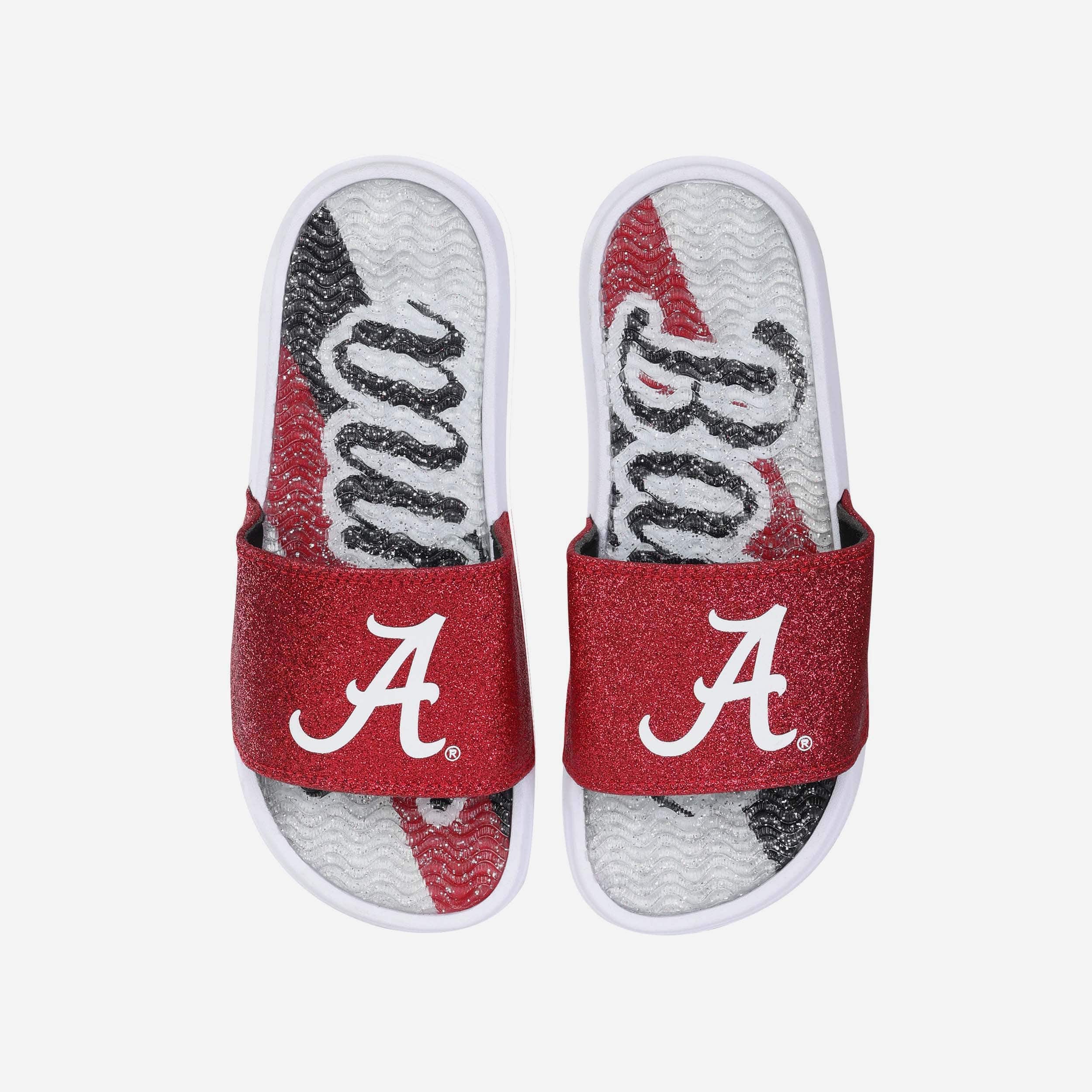 Alabama Crimson Tide Women's Sparkling Gel Slides - Unleash Your Team Spirit!