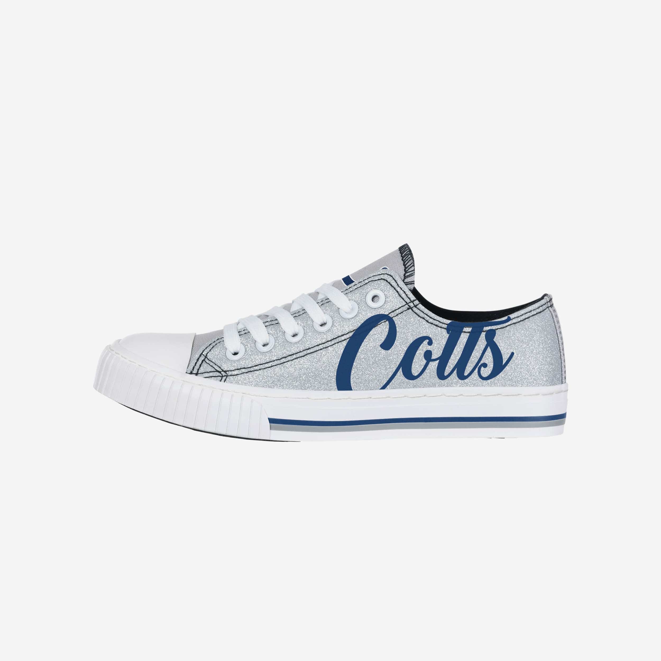 Gorgeous Indianapolis Colts Women's Color Glitter Low-Top Canvas Shoes