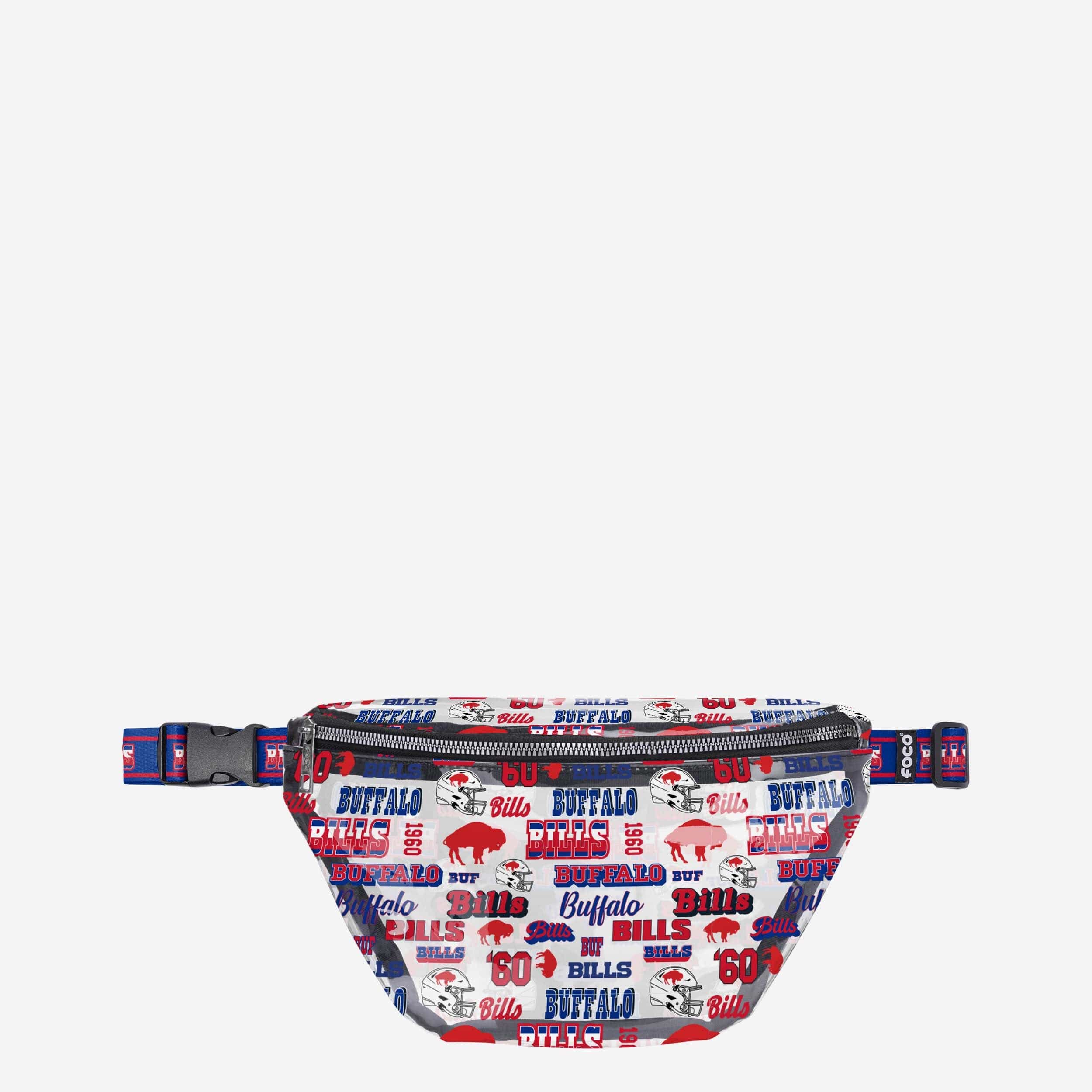 Buffalo Bills Retro Print Clear Fanny Pack - Must - Have for Fans