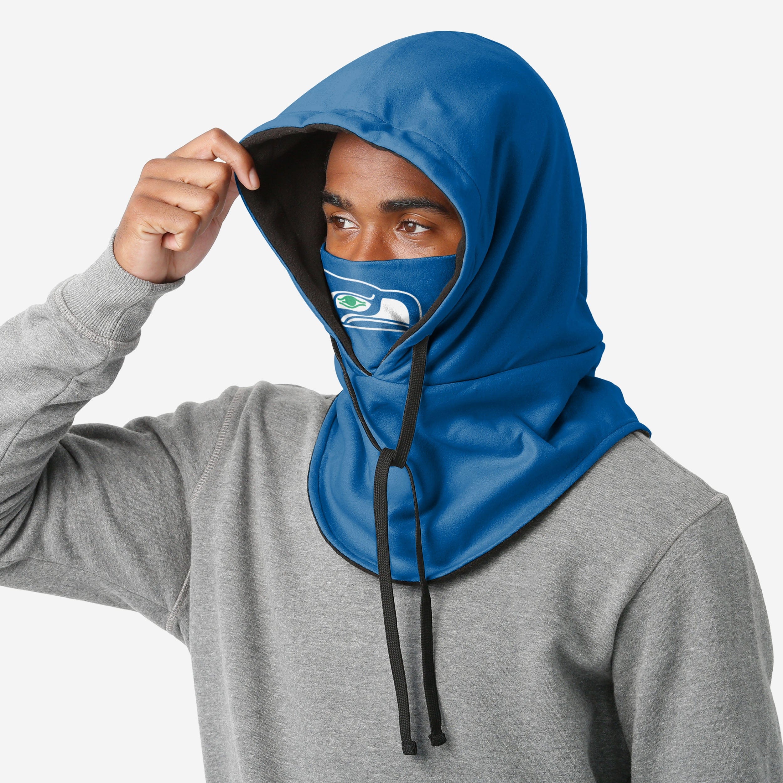 Seattle Seahawks Retro Drawstring Hooded Gaiter - A Must - Have for Fans!