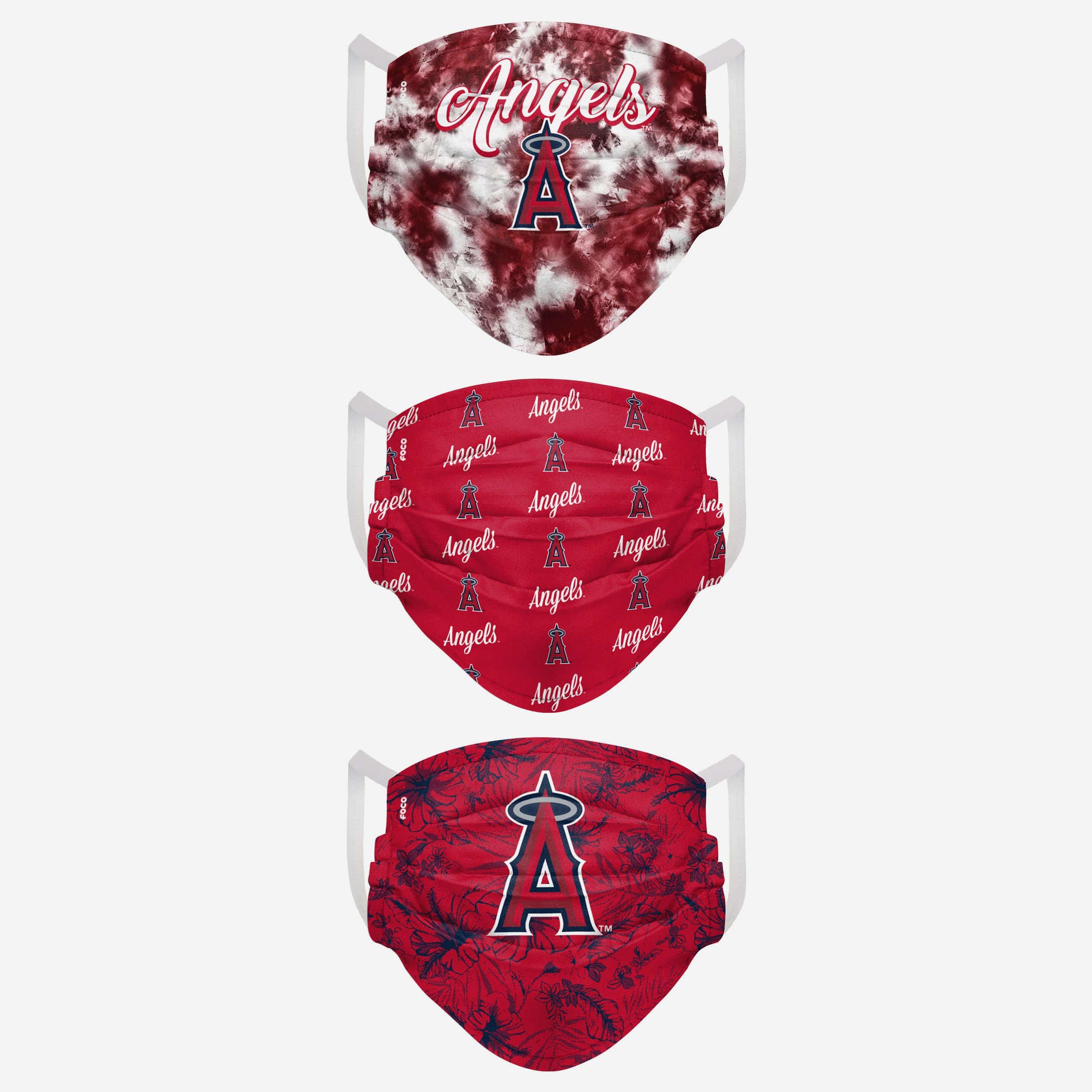 Los Angeles Angels Women's Matchday Face Cover Set of 3 - Show Your Team Spirit!
