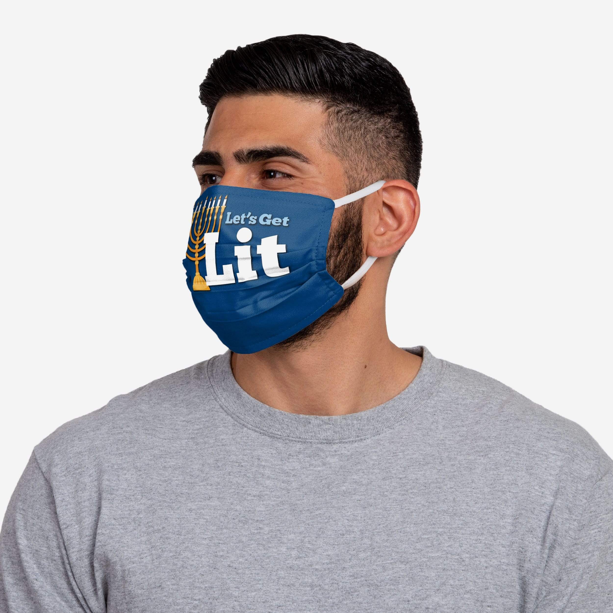 Let's Get Lit Hanukkah: Stylish Pleated Face Cover