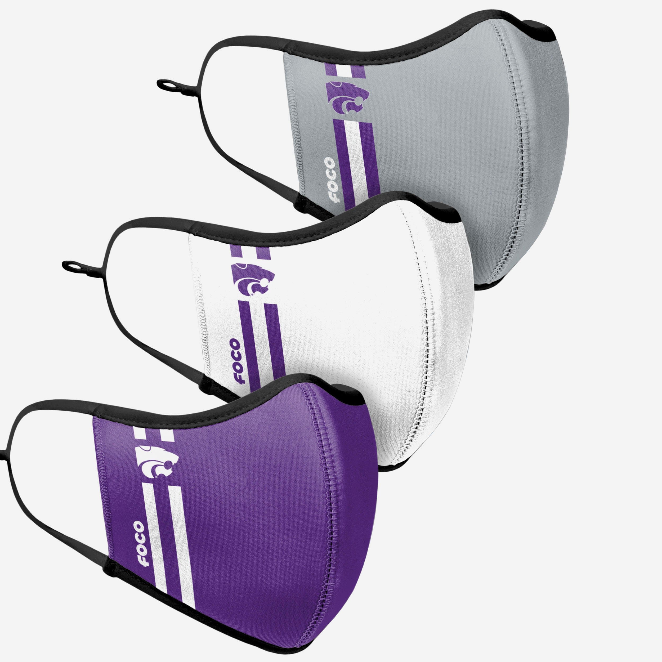 Kansas State Wildcats Original 3-Pack Sports Face Cover - Represent Your Team in Style!