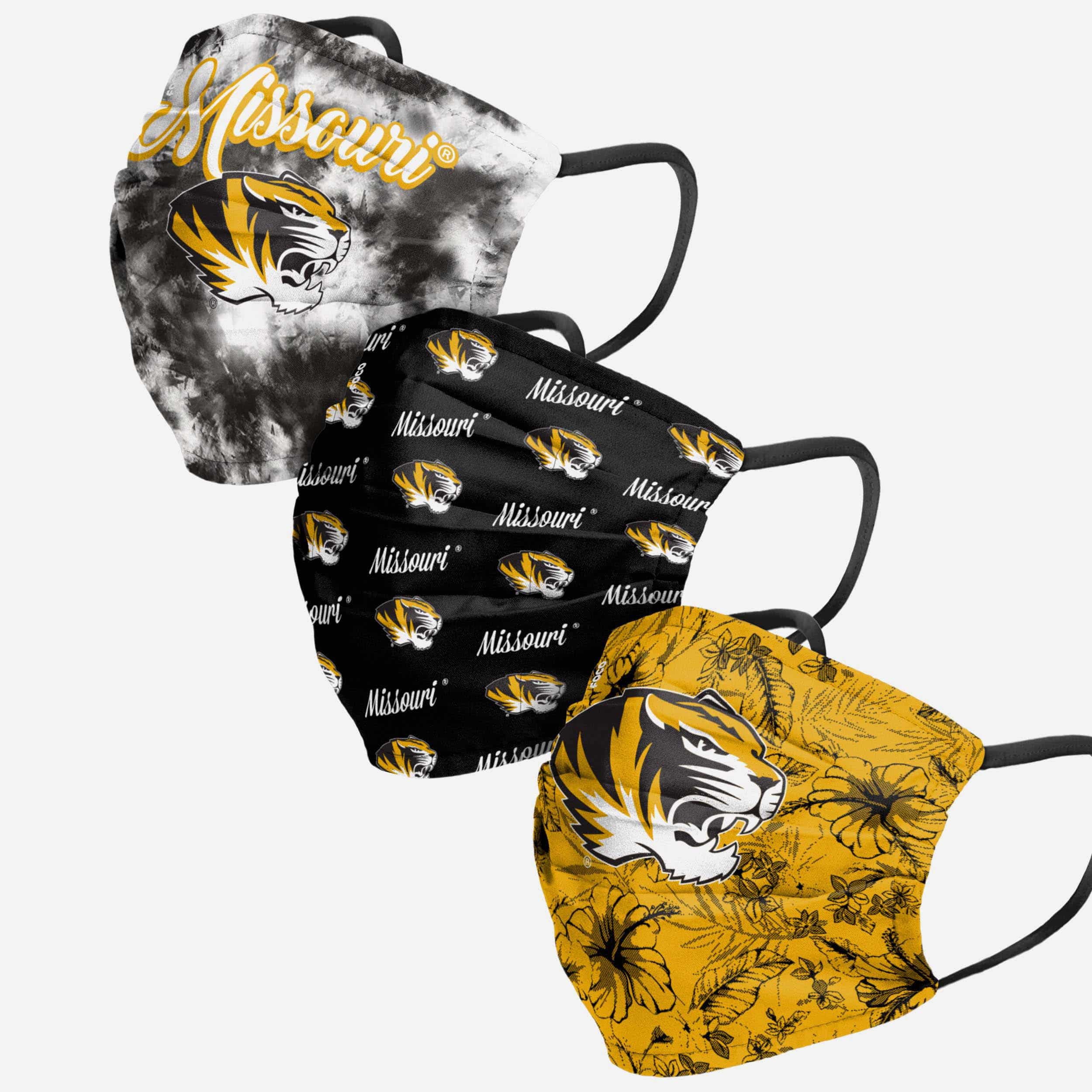 Missouri Tigers Women's Matchday 3-Pack Fashion Face Covers - Show Your Team Spirit!
