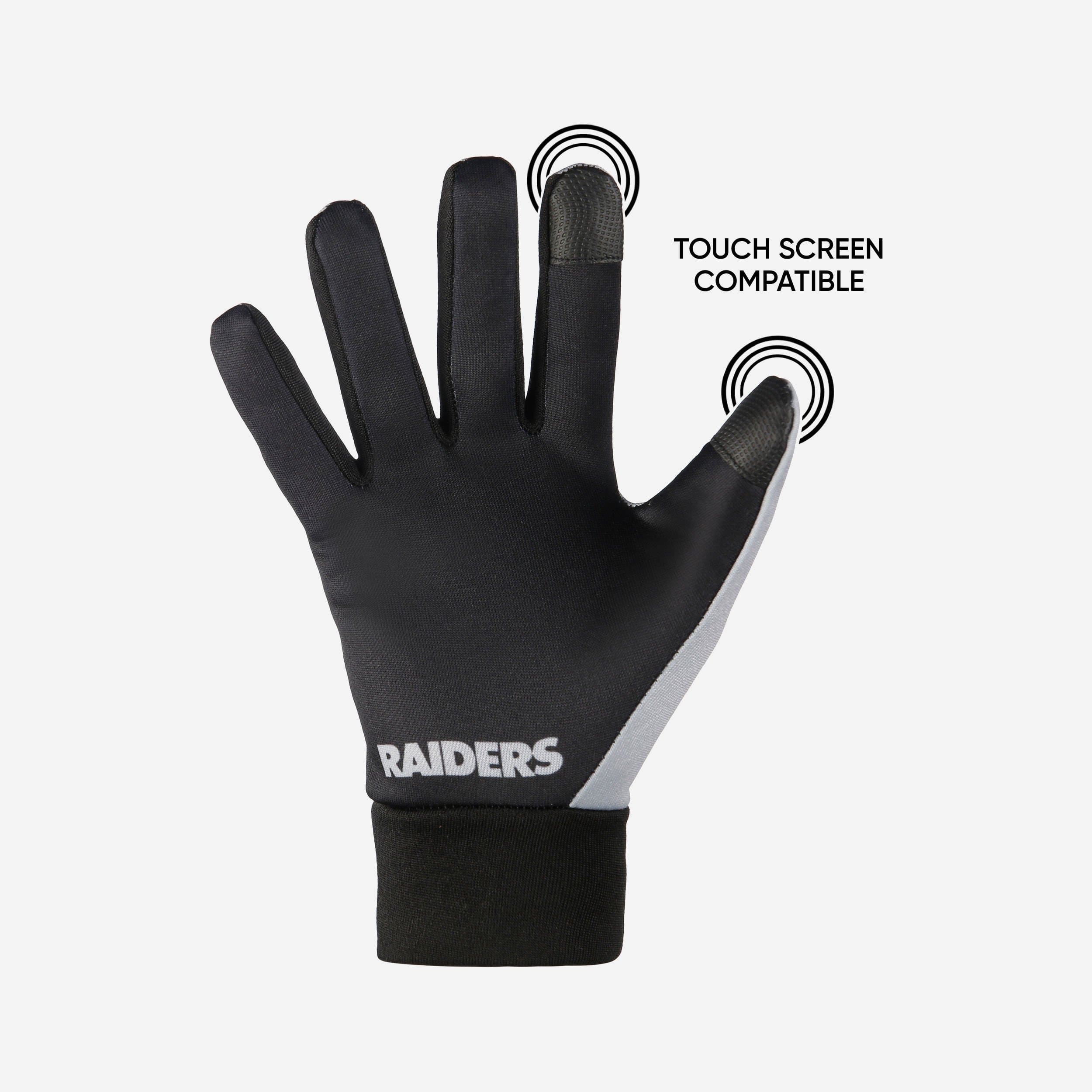 Exciting Las Vegas Raiders Palm Logo Texting Gloves