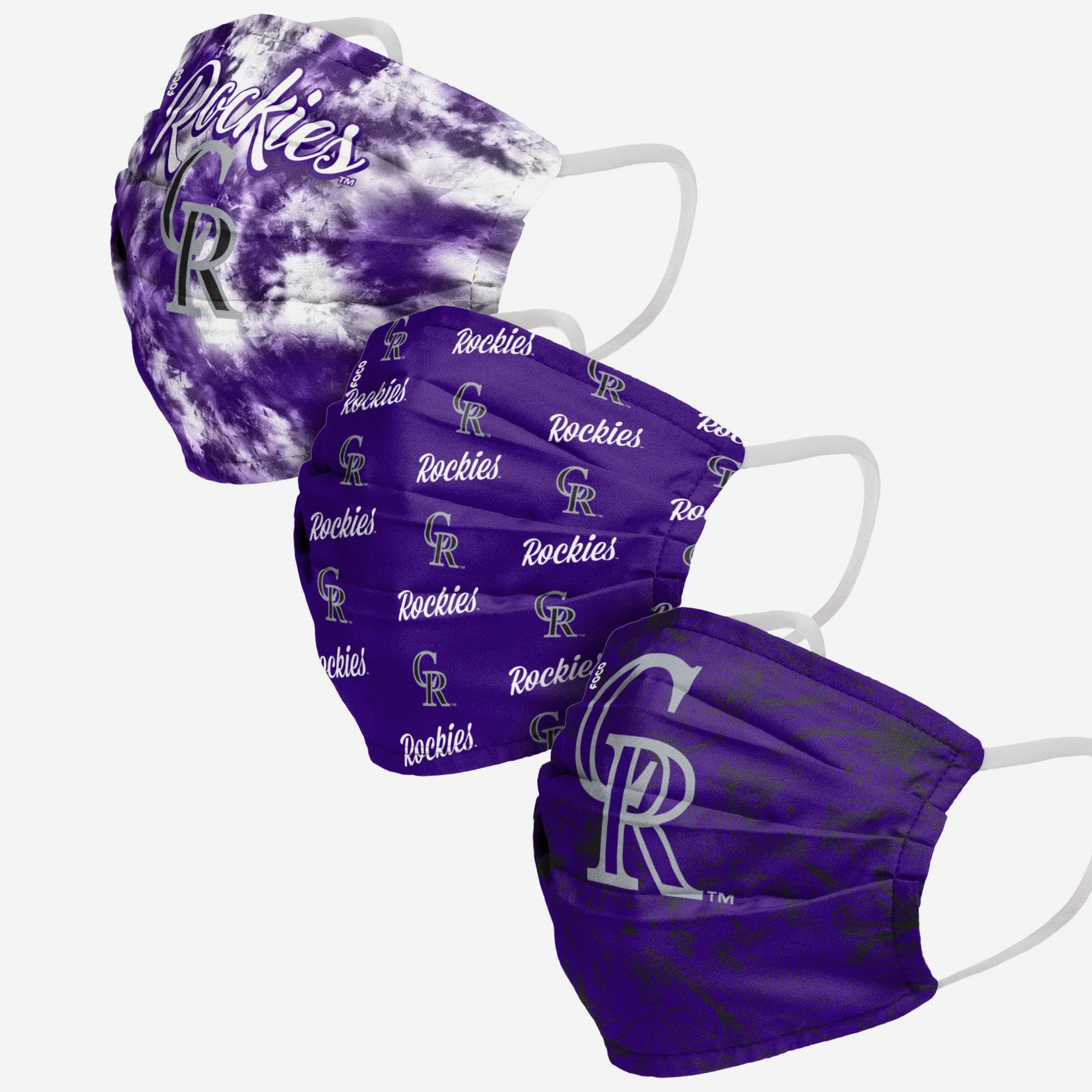 Colorado Rockies Women's Matchday 3-Pack Face Cover - Represent Your Team in Style!