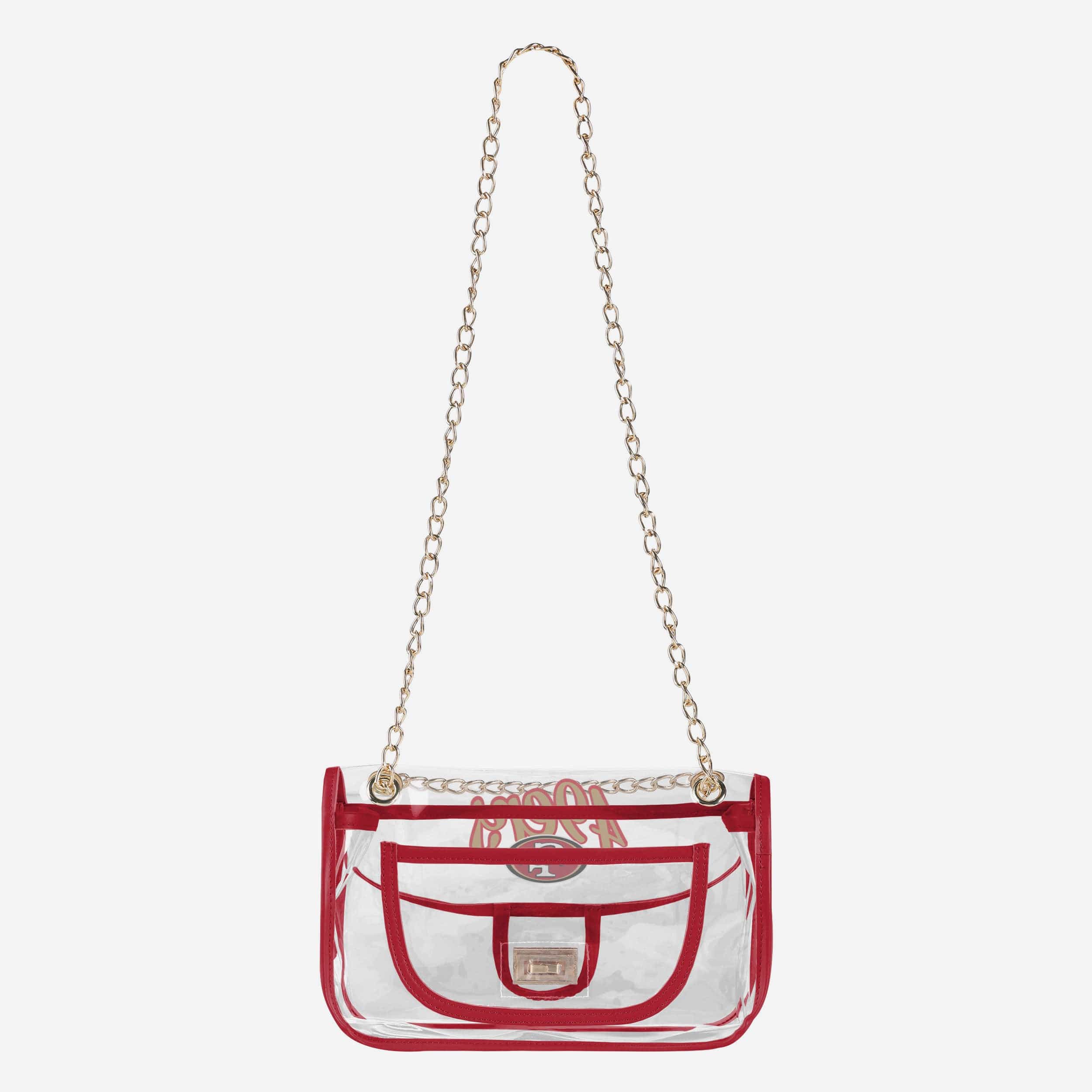 San Francisco 49ers Stunning Clear Crossbody Chain Bag