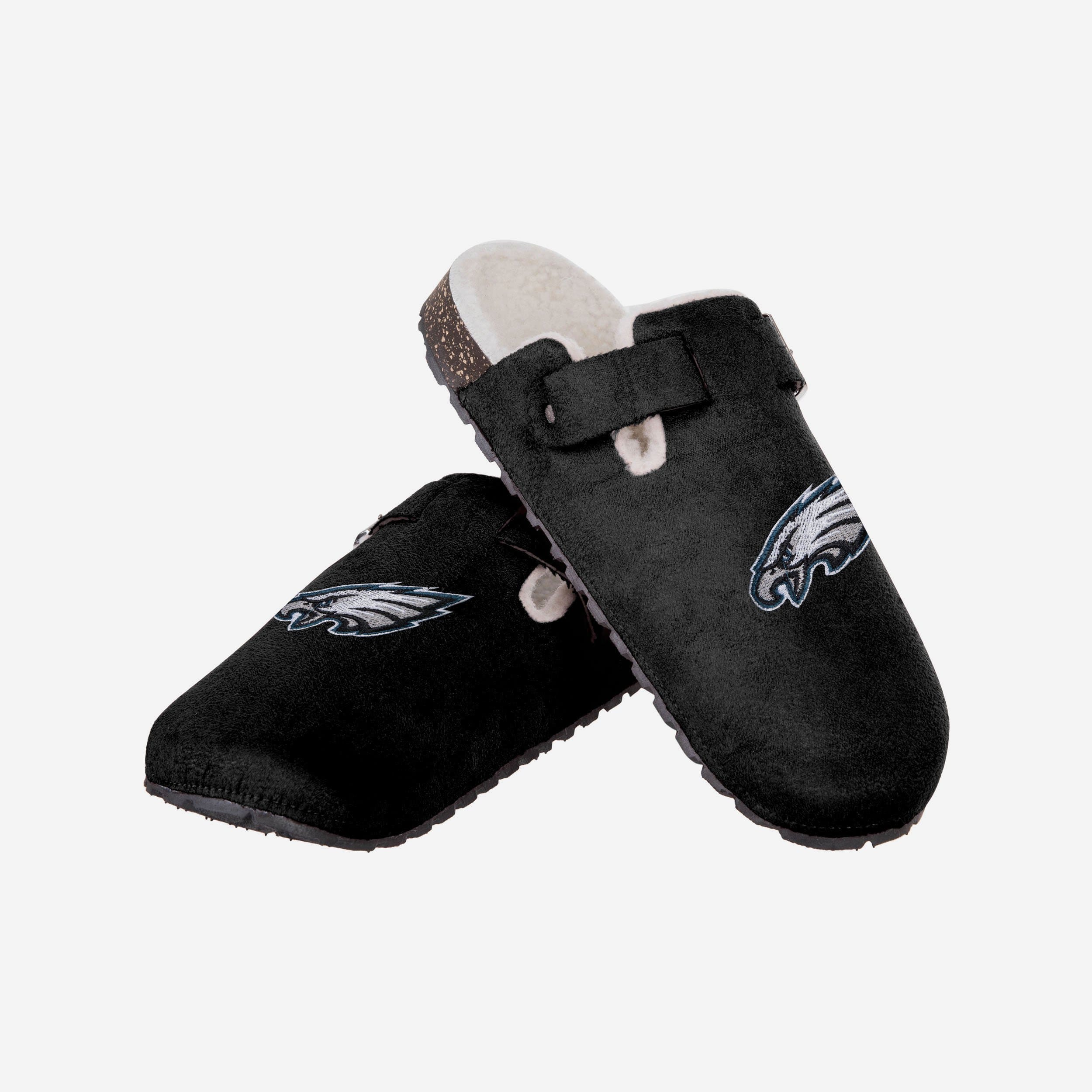 Philadelphia Eagles Women's Furry Buckle Clog Slippers - Ultimate Comfort for Fans