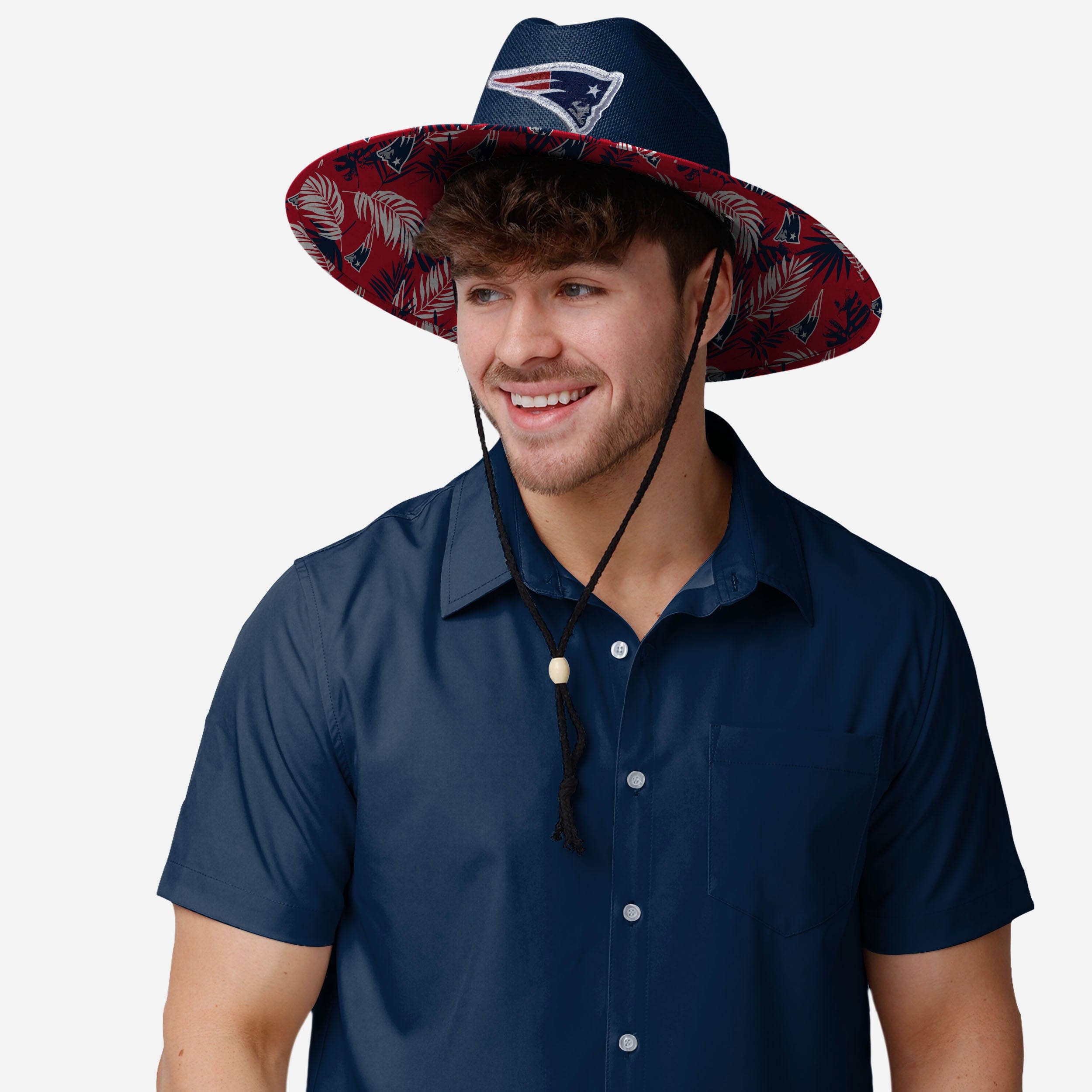 New England Patriots Stylish Team Color Straw Hat