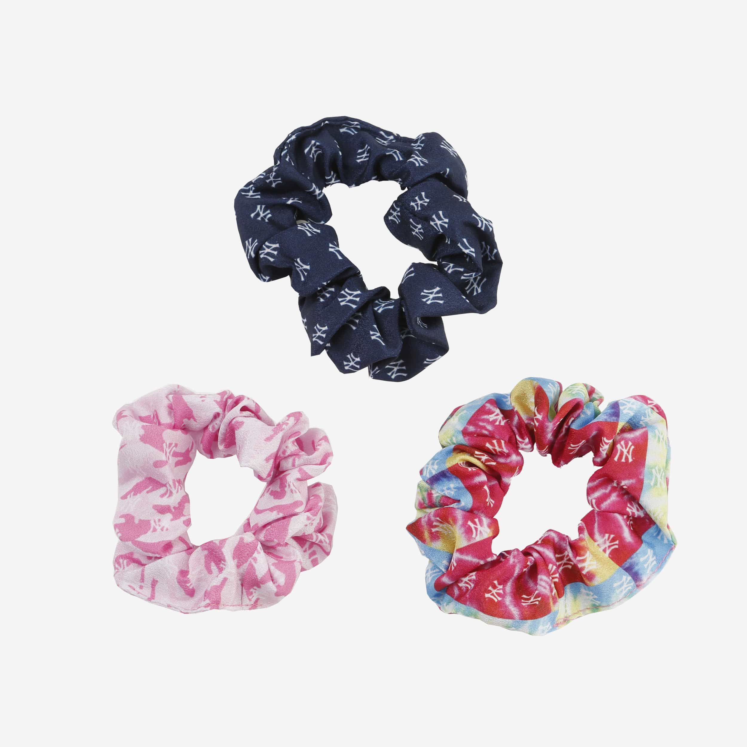 New York Yankees Mini Print 3-Pack Scrunchies - A Must-Have for Fans!