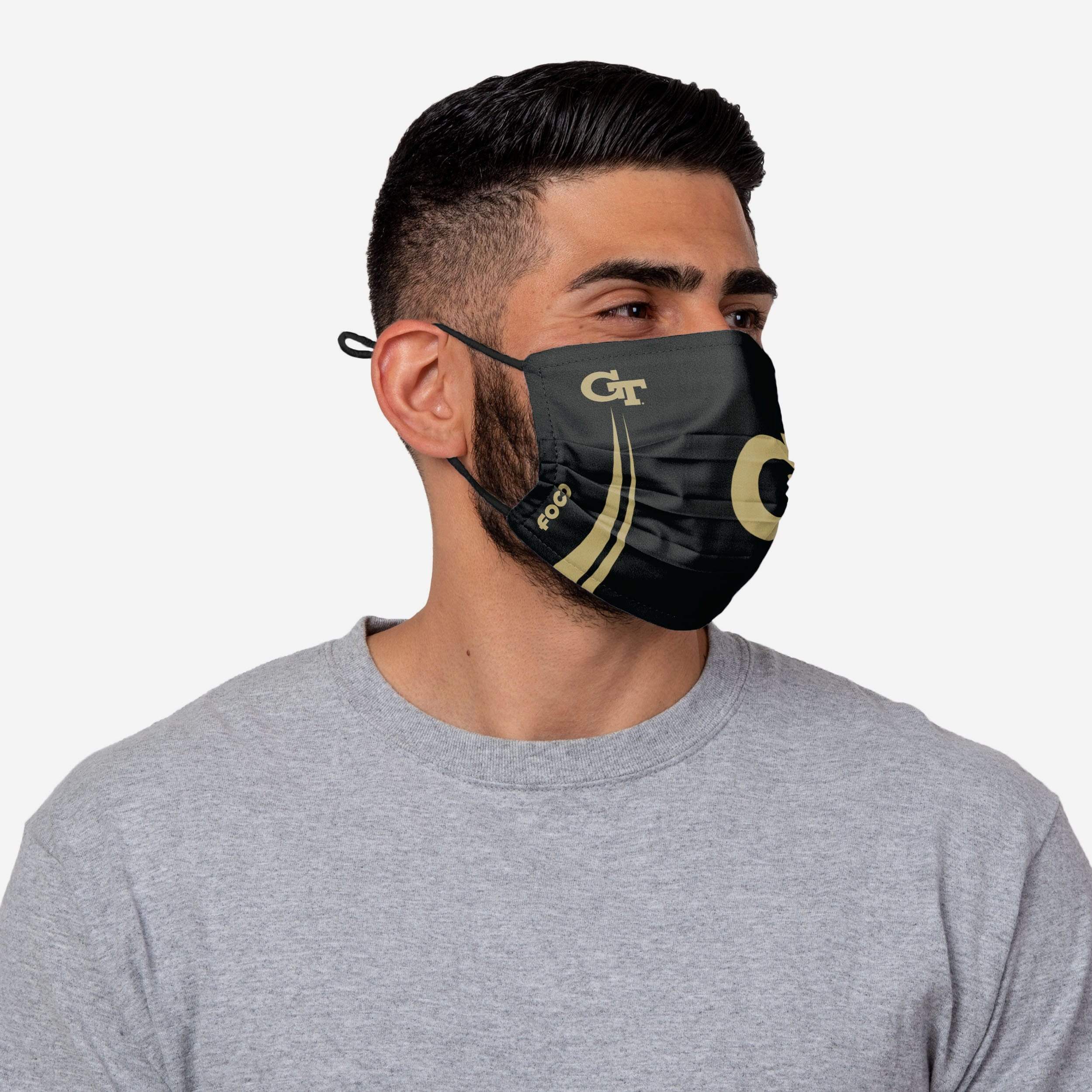 Georgia Tech Yellow Jackets On-Field Sideline Logo Black Face Cover - Represent Your Team in Style!