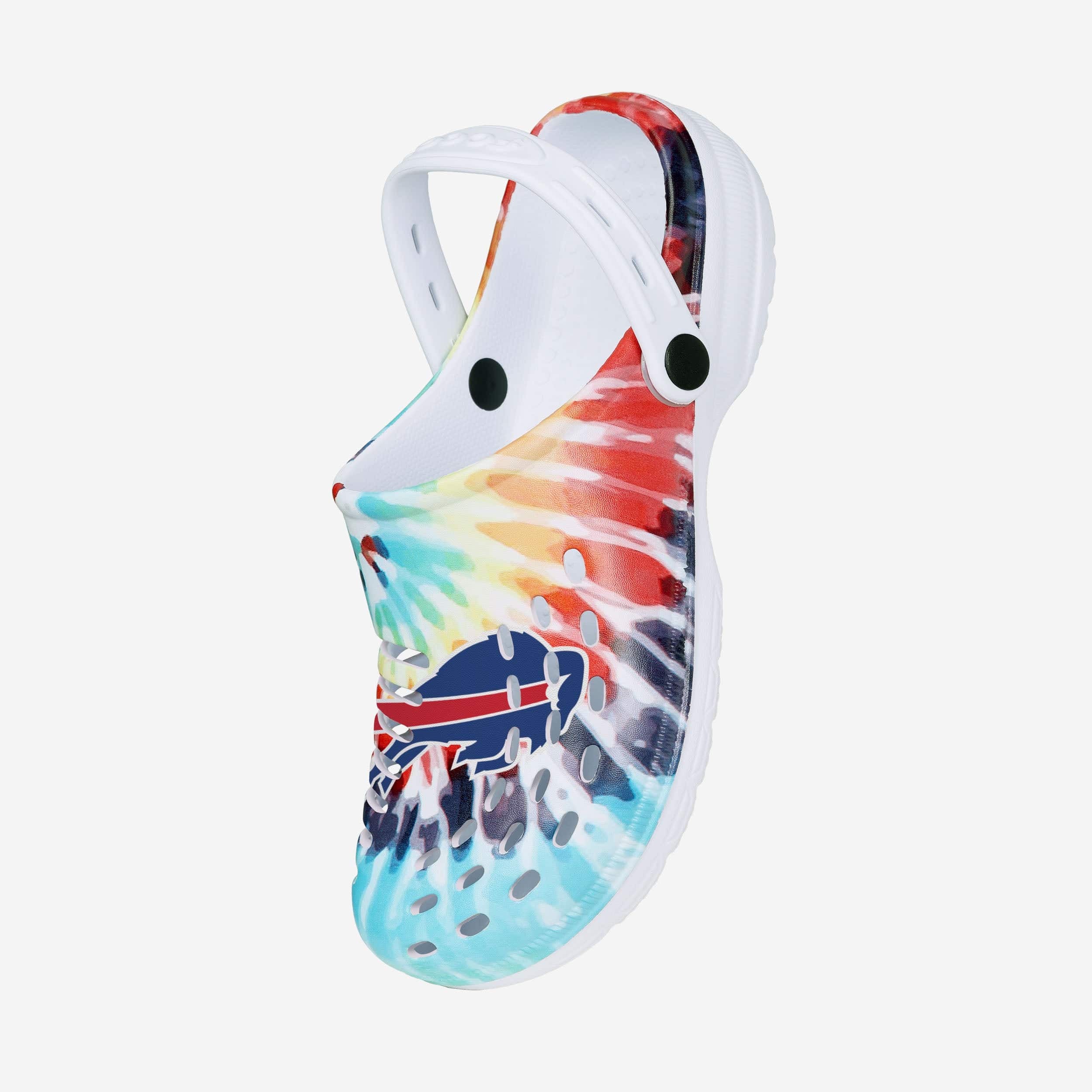 Buffalo Bills Women's Stylish Tie-Dye Clogs with Straps