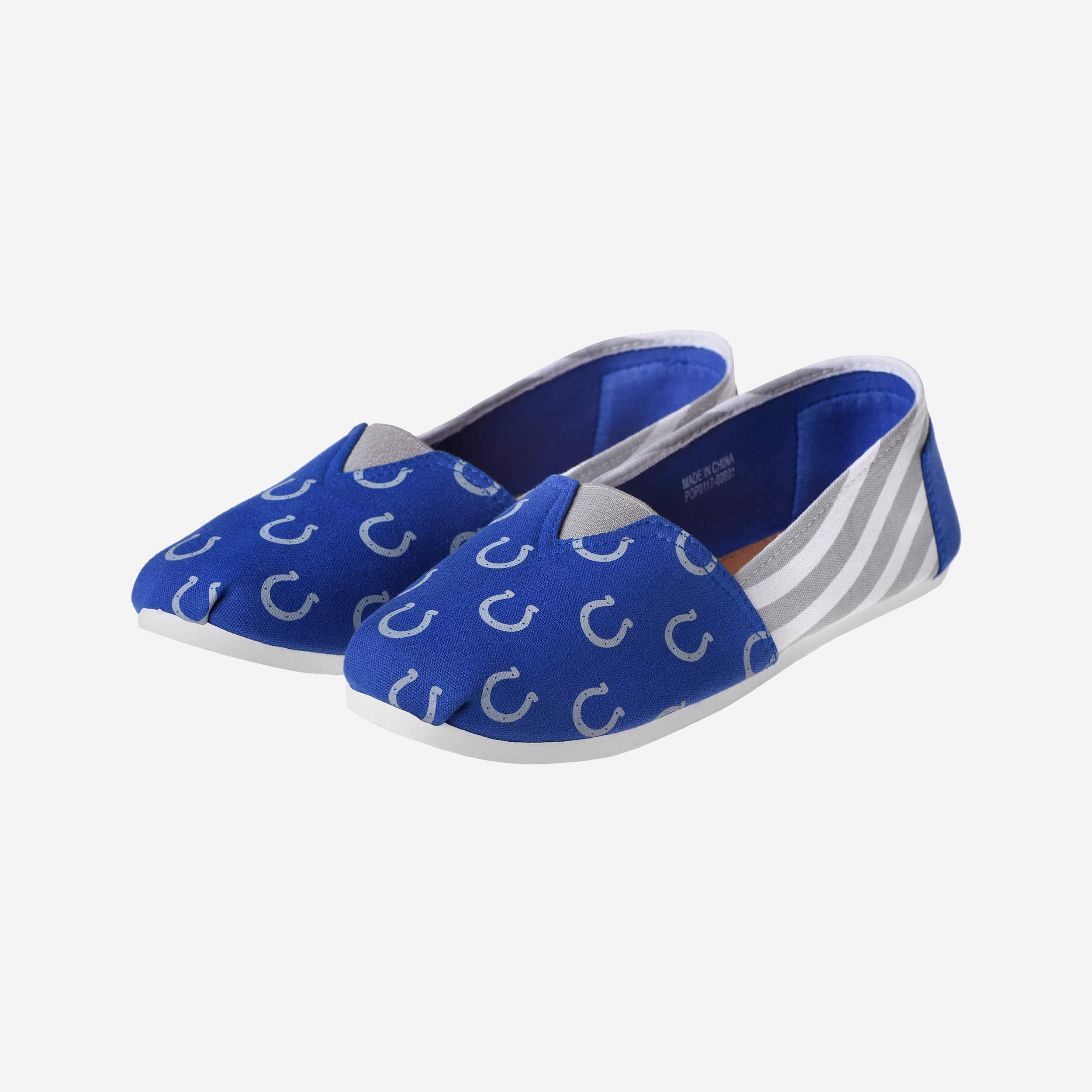 Indianapolis Colts Stylish Women's Stripe Canvas Shoes - Rock Your Team Spirit!