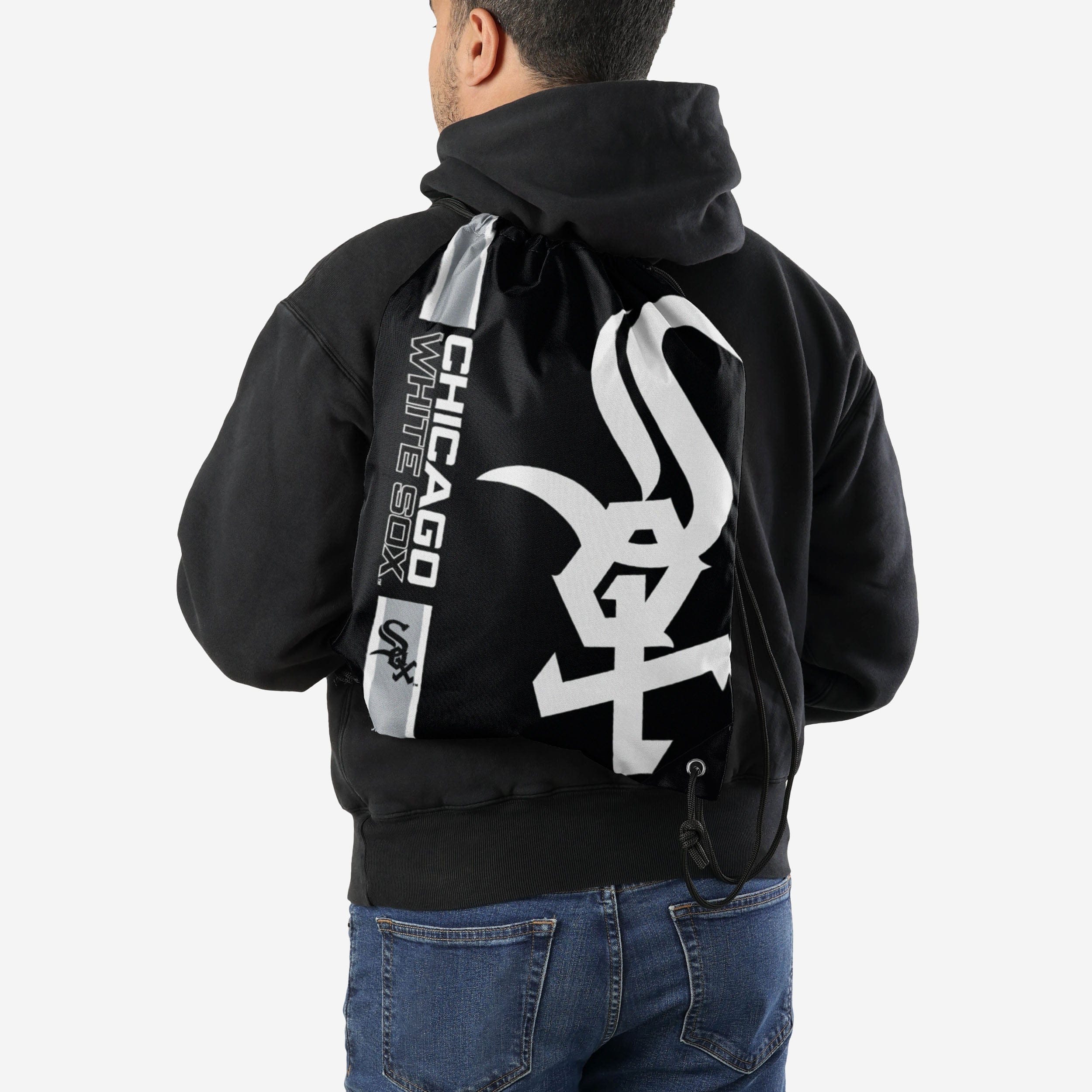Chicago White Sox Big Logo Drawstring Backpack: Show Your Team Spirit!