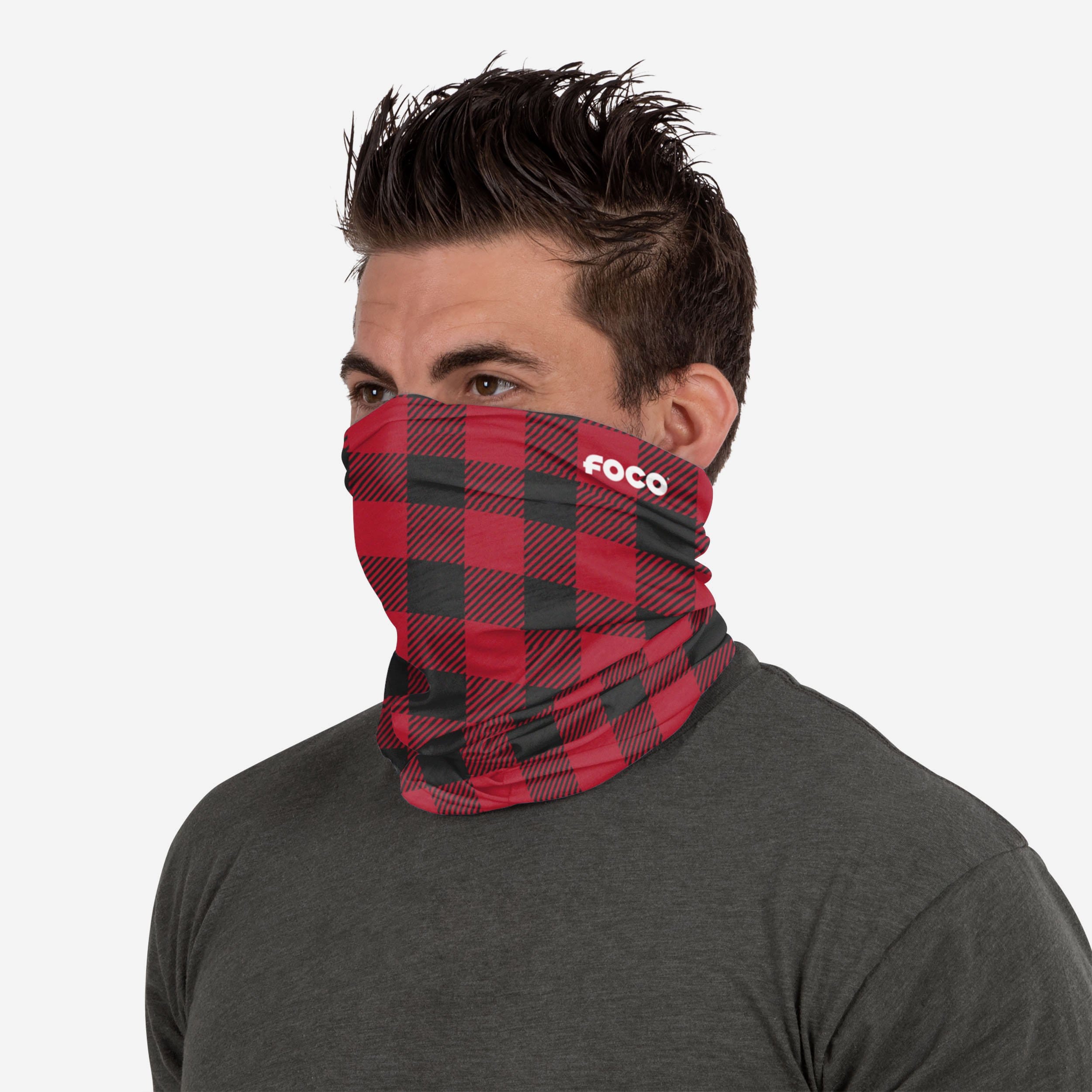 Stylish Red Plaid Polyfleece Gaiter Scarf - Your Ultimate Fashion Accessory