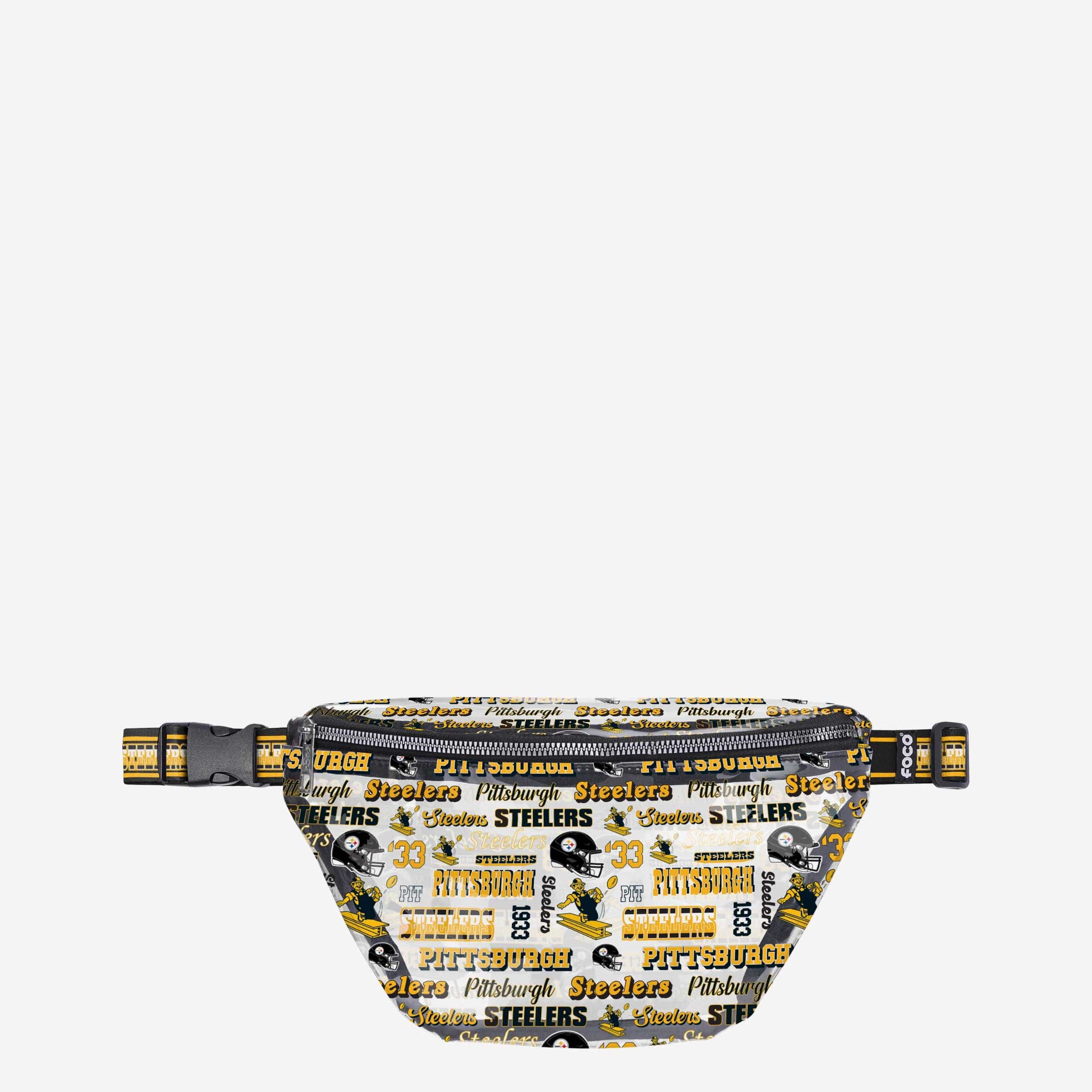Pittsburgh Steelers Stunning Retro Print Clear Fanny Pack - A Must - Have for Fans!