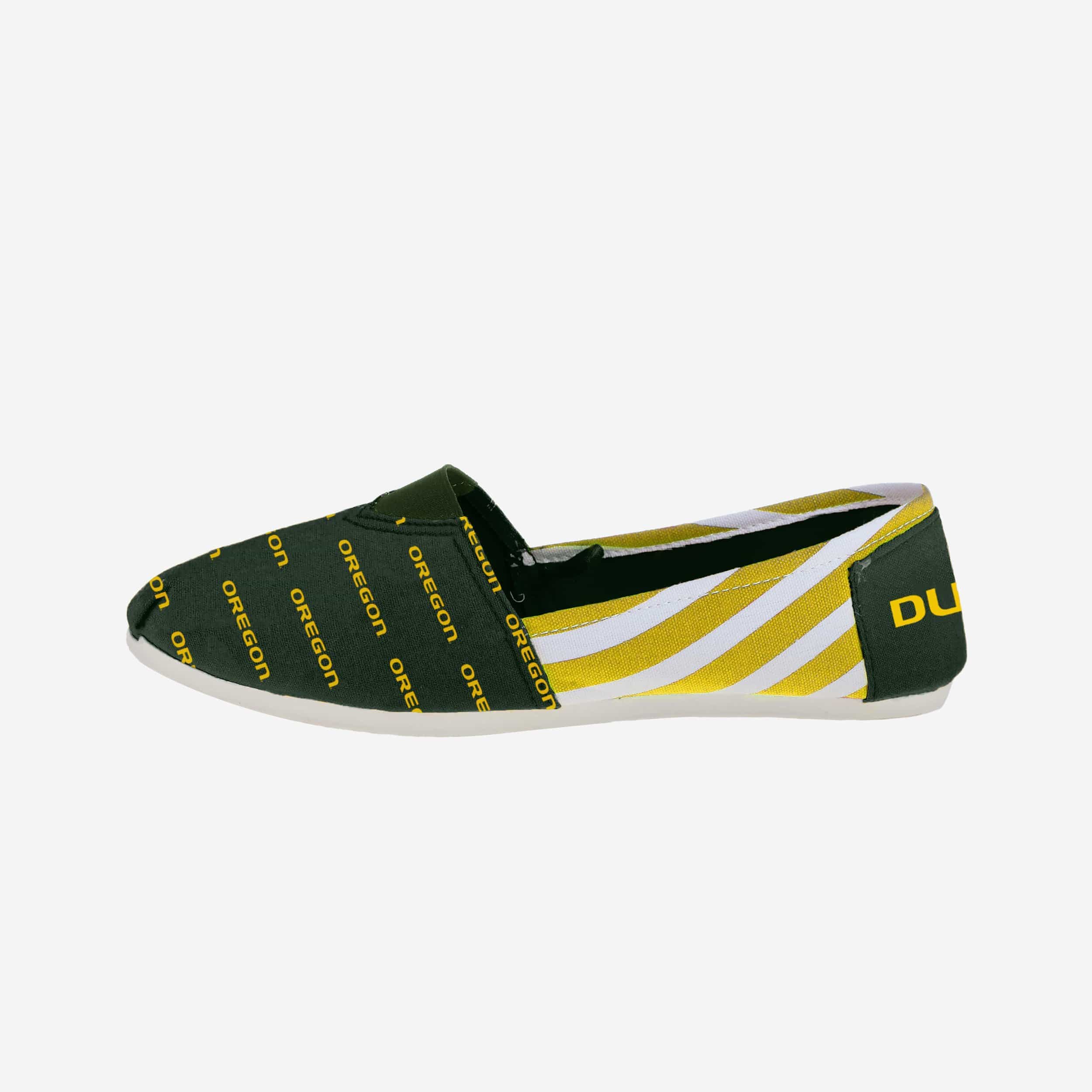 Stylish Oregon Ducks Women's Stripe Canvas Shoes - Rock Your Team Spirit!